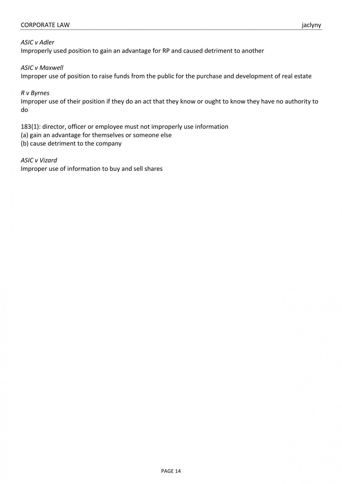 Full Notes for BLAW20001 - Page 14