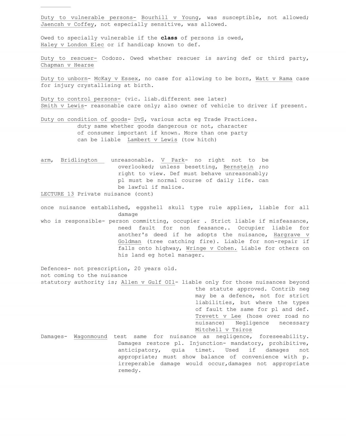 Torts Notes - Final Exam - Page 10