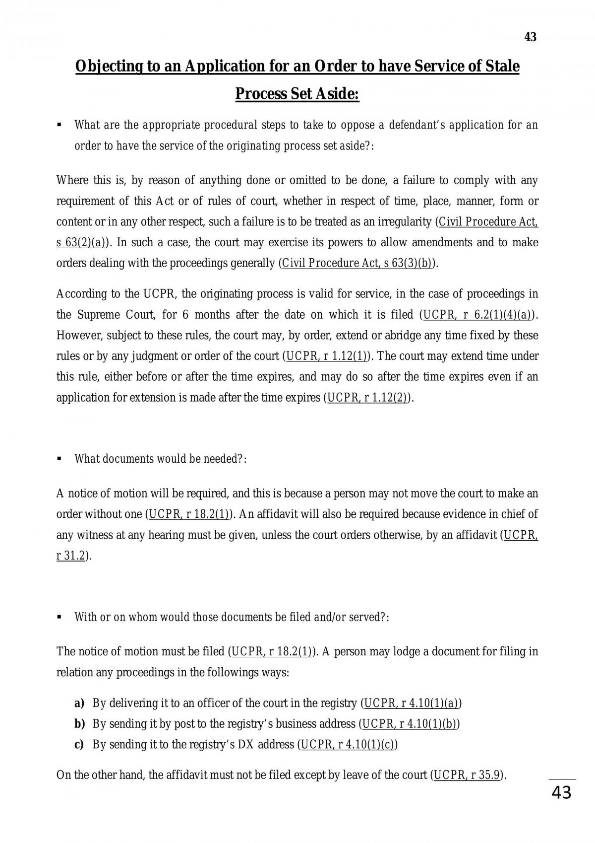 Procedure Notes - Page 43