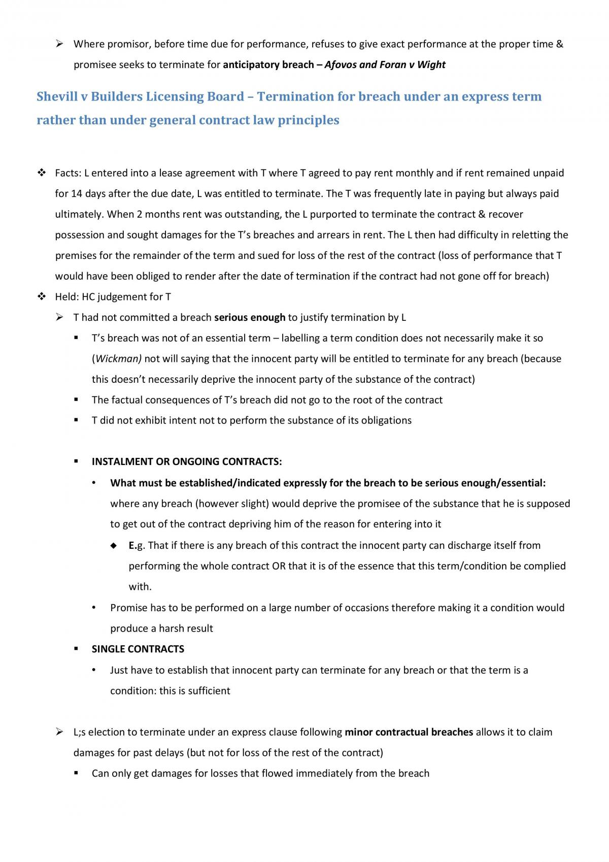 Final Exam Notes - Case Summaries, Notes Etc - Page 42