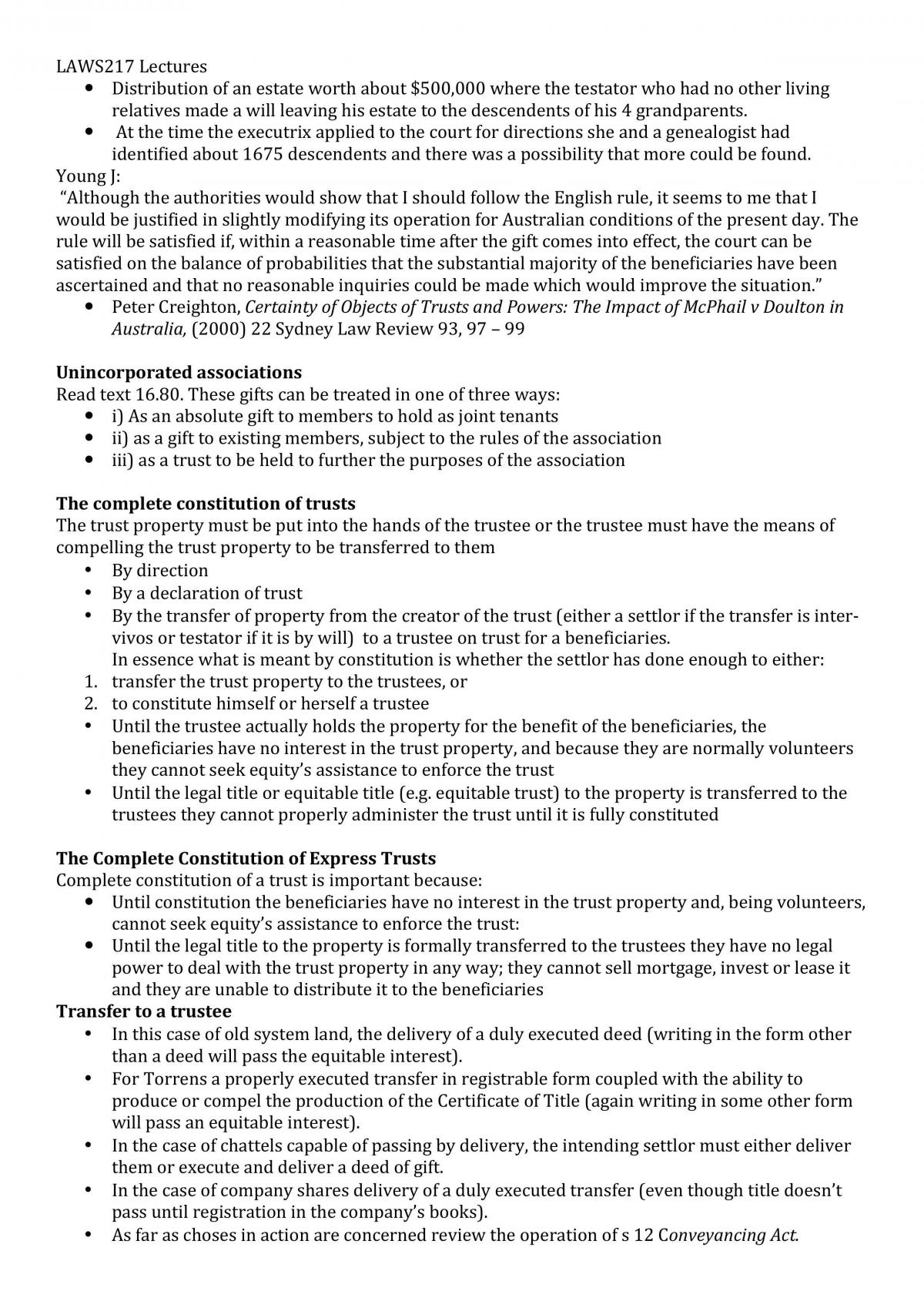 LAW317 Lecture Notes - Page 39