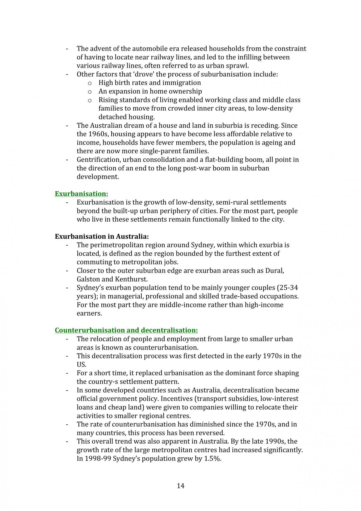 Urban Places - Excellent Notes - Page 14
