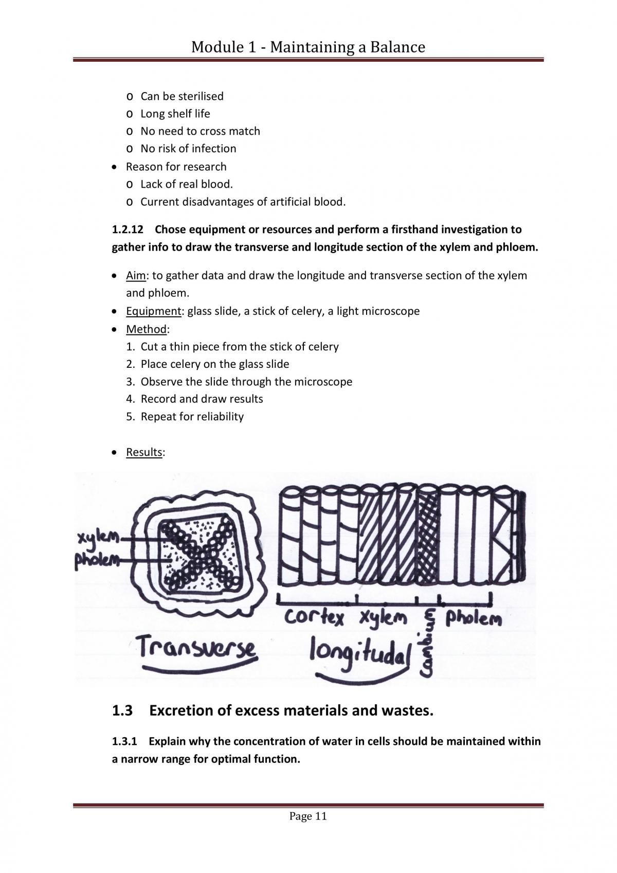 Module 1 - Maintaining a Balance - Page 11