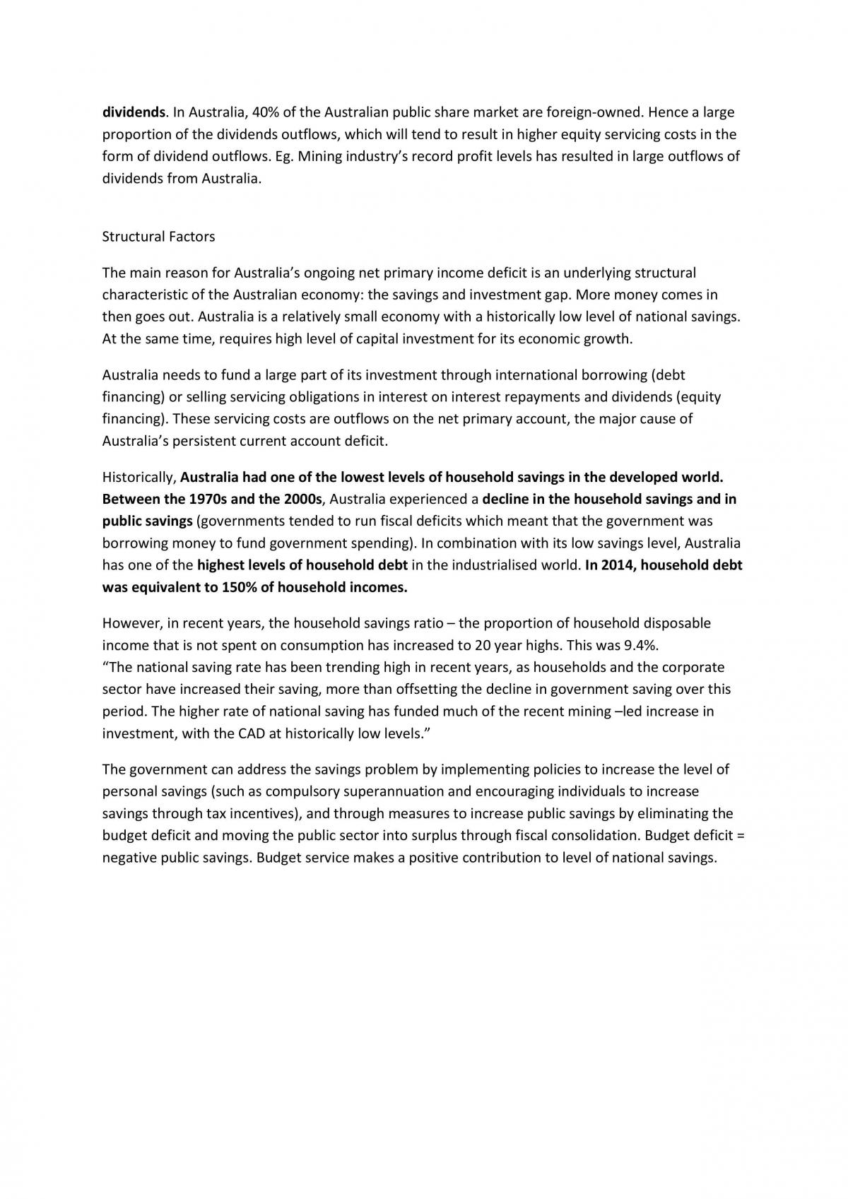 Economics Notes - Australia in the Global Eonomy - Page 14