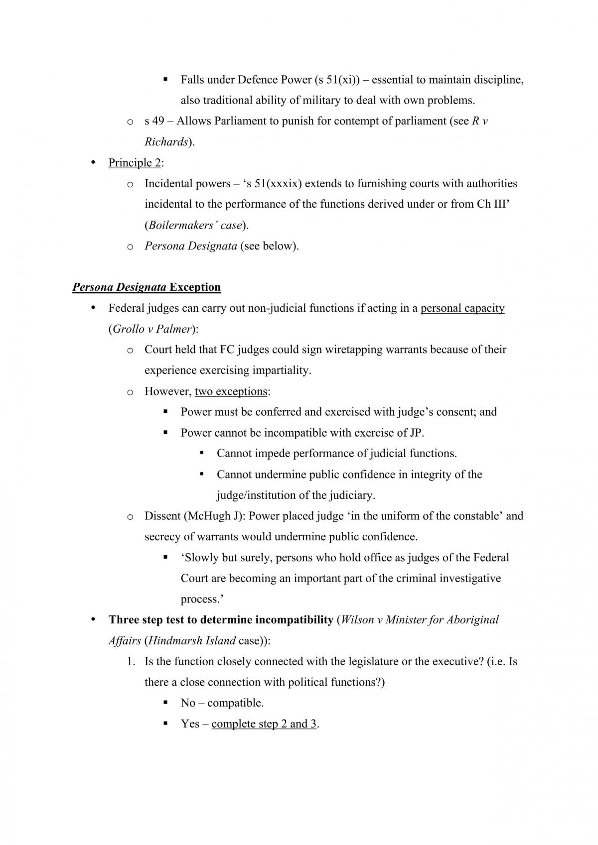 Constitutional Law Summary Full Exam Notes - 200009 - Constitutional Law - UWS - Page 22
