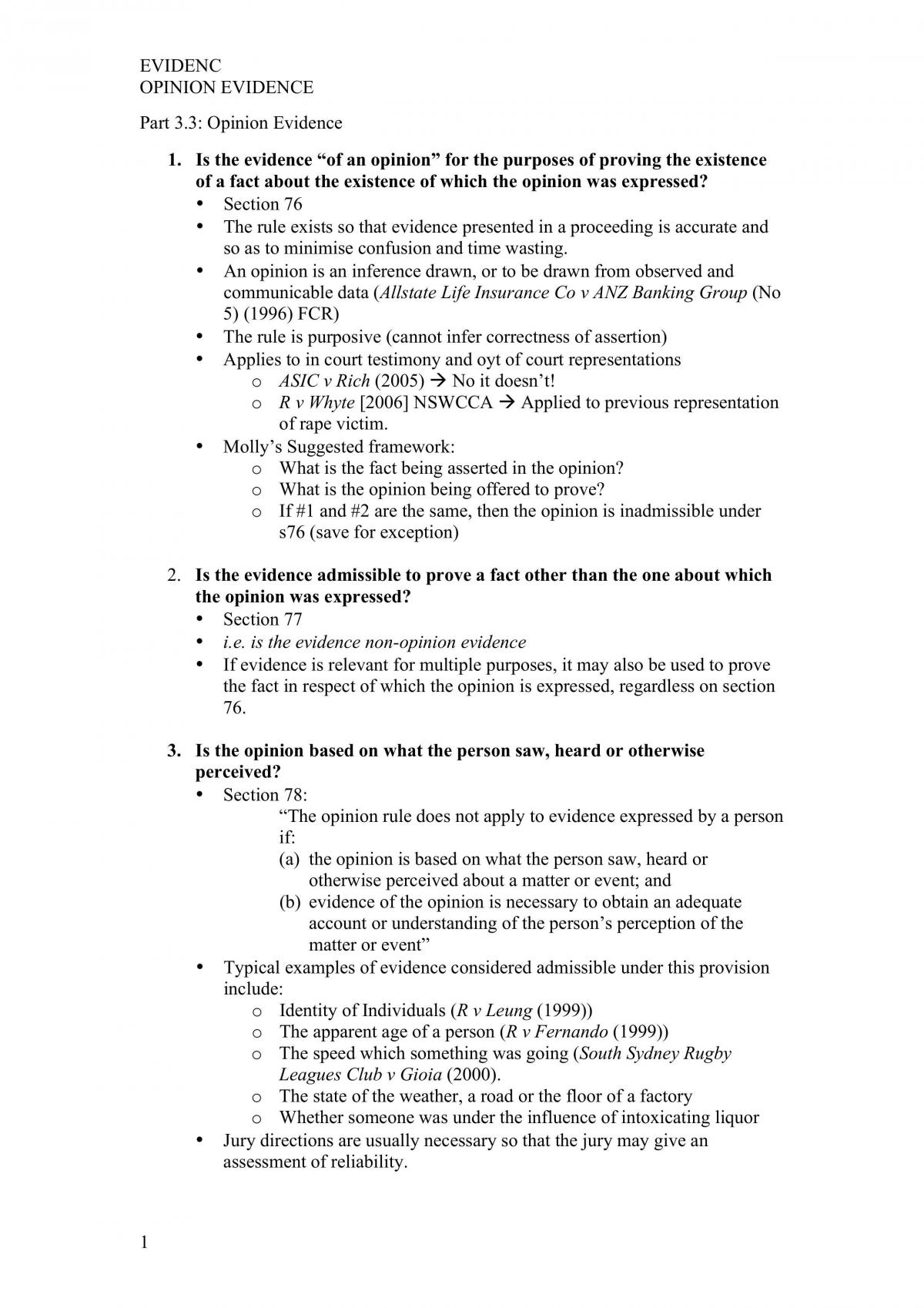 Collection of Evidence Checklists & Summary - Page 19