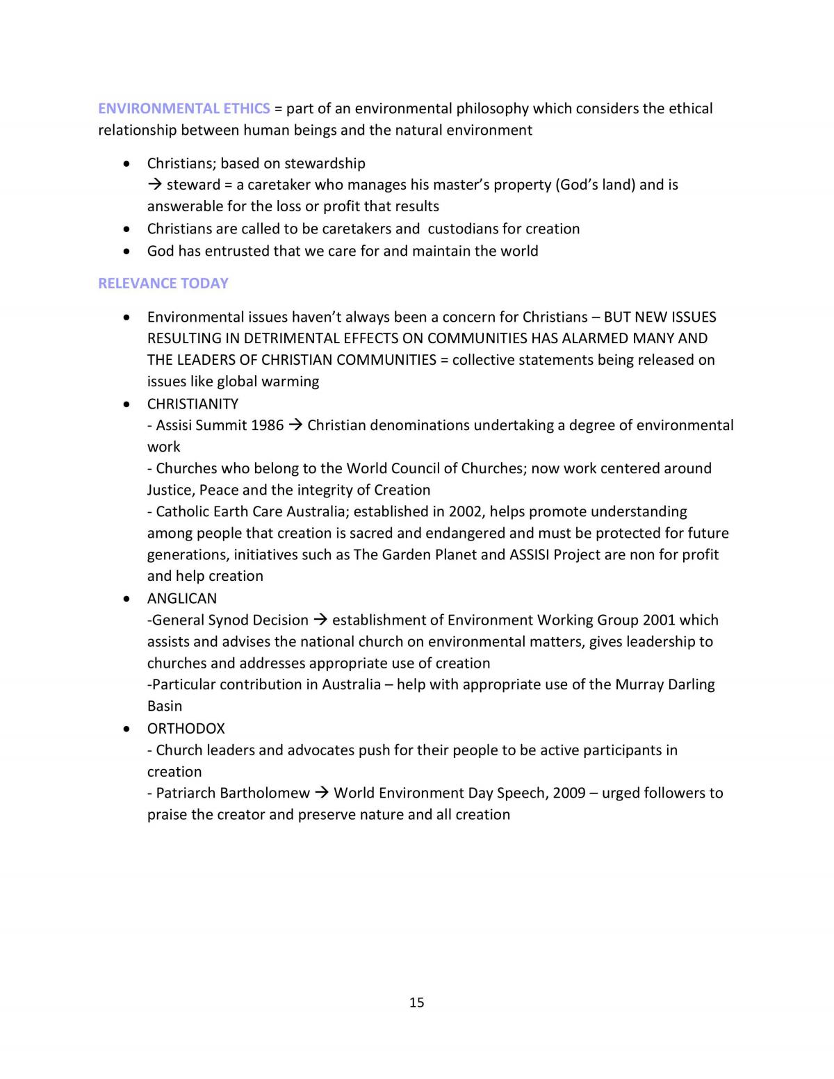 Studies of Religion Notes  - Page 15