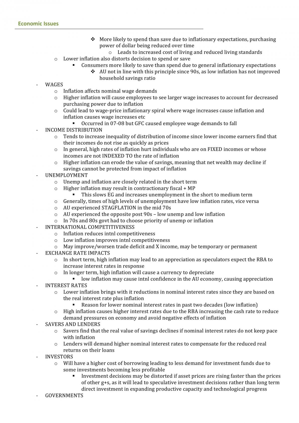 Economic Issues - Topic Notes - Page 18