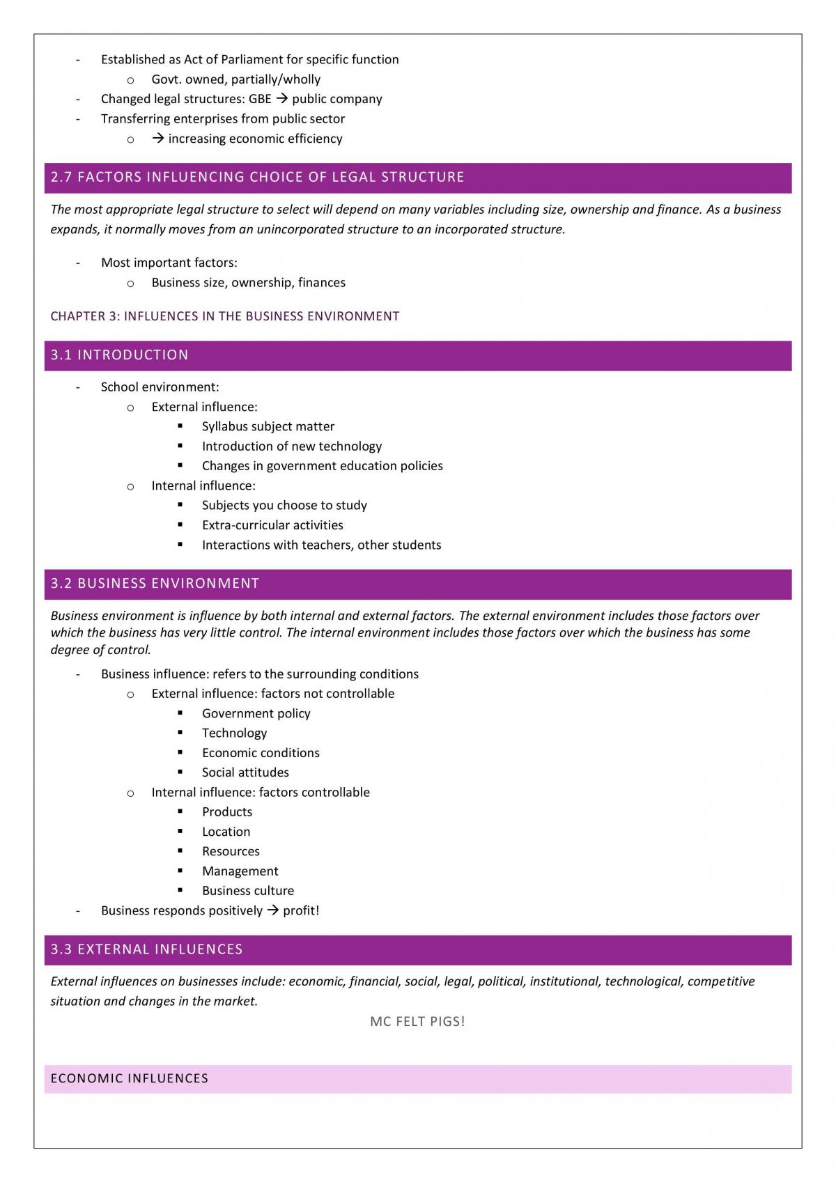 The Nature of Business Study Notes - Page 11