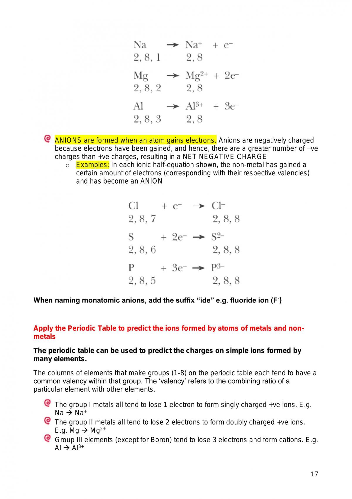 Year 11 Chemistry Study Notes: Module 1  - Page 17