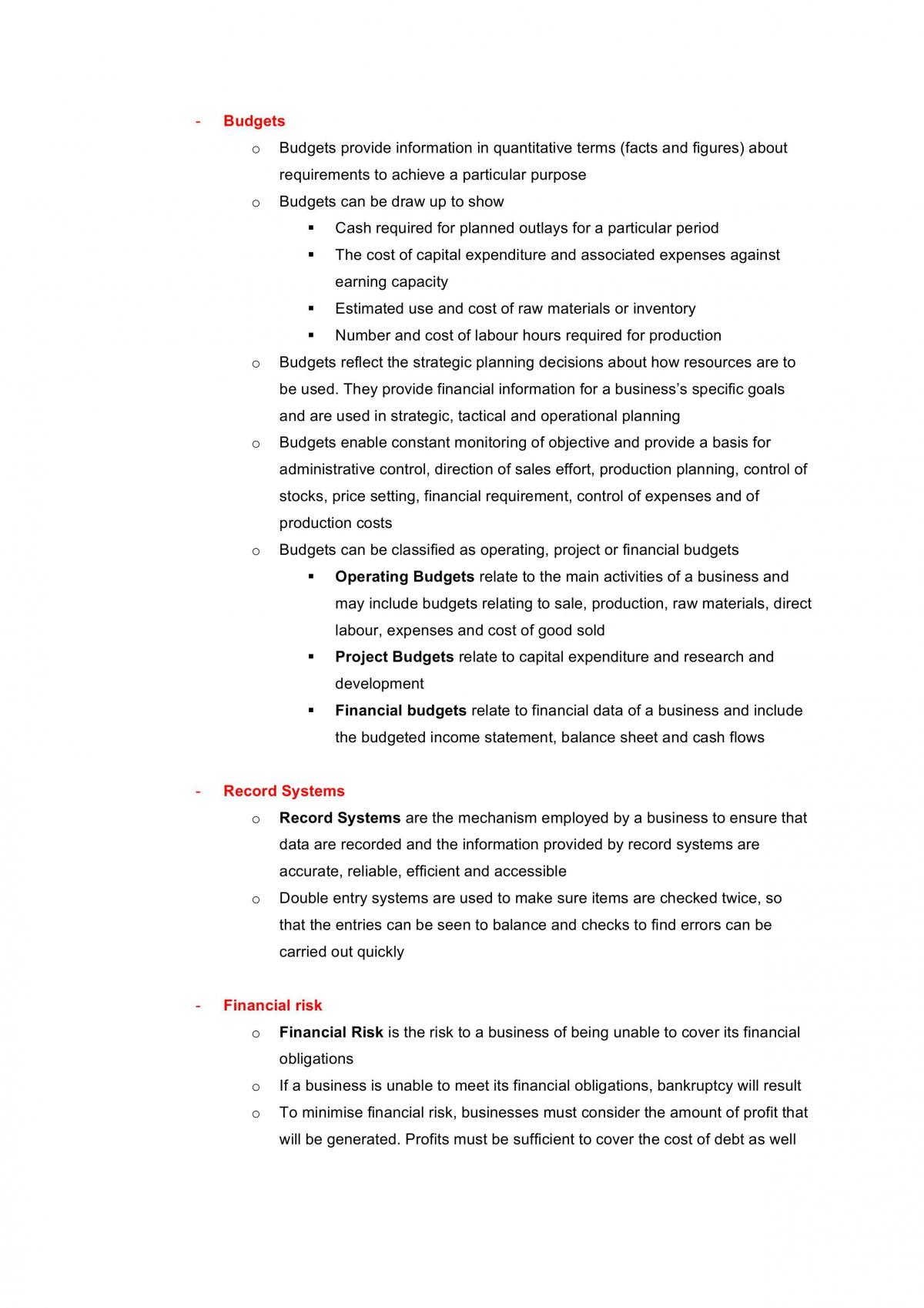 Business Studies Complete Finance Notes - Page 13