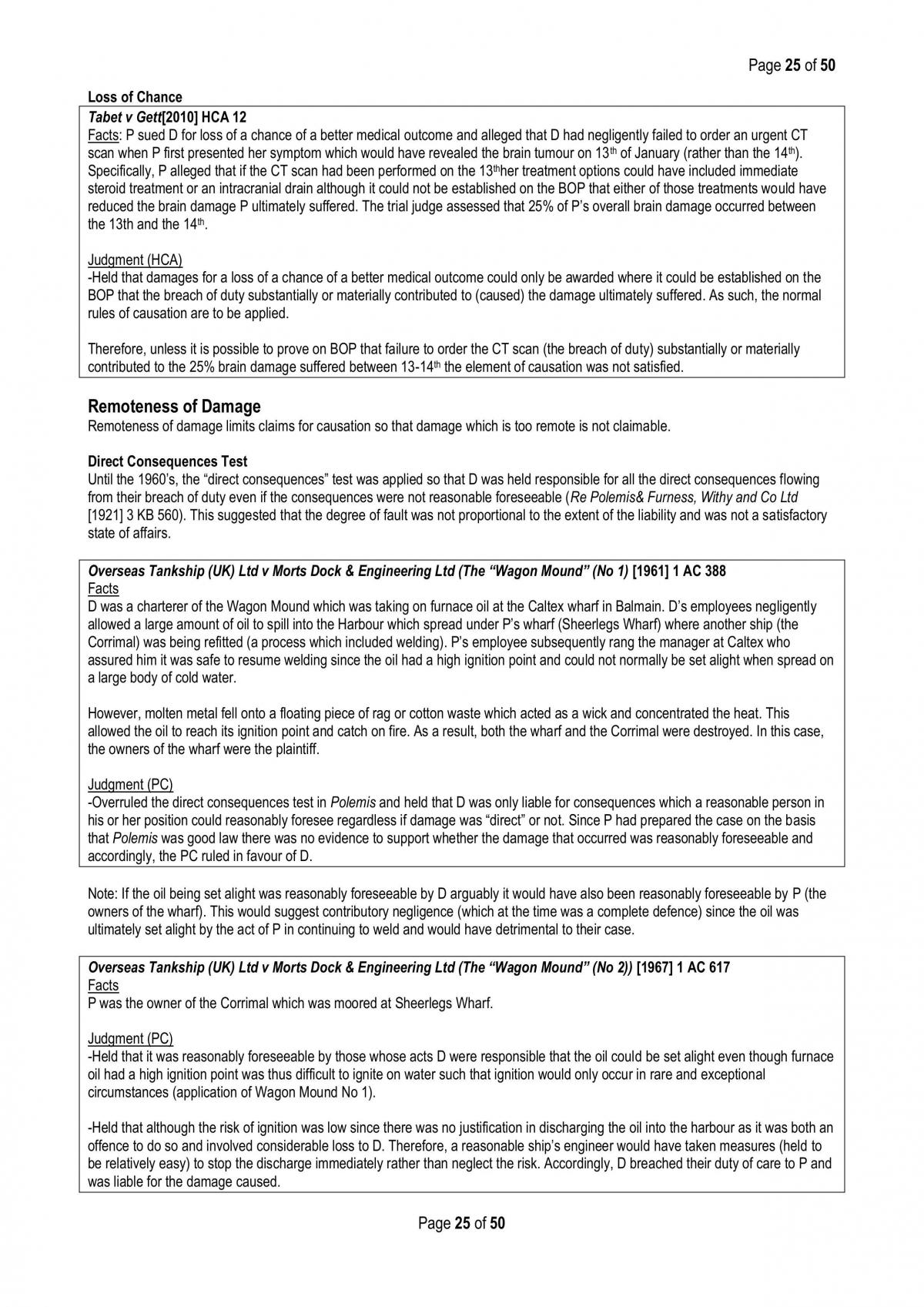 Torts Exam Notes - Page 25