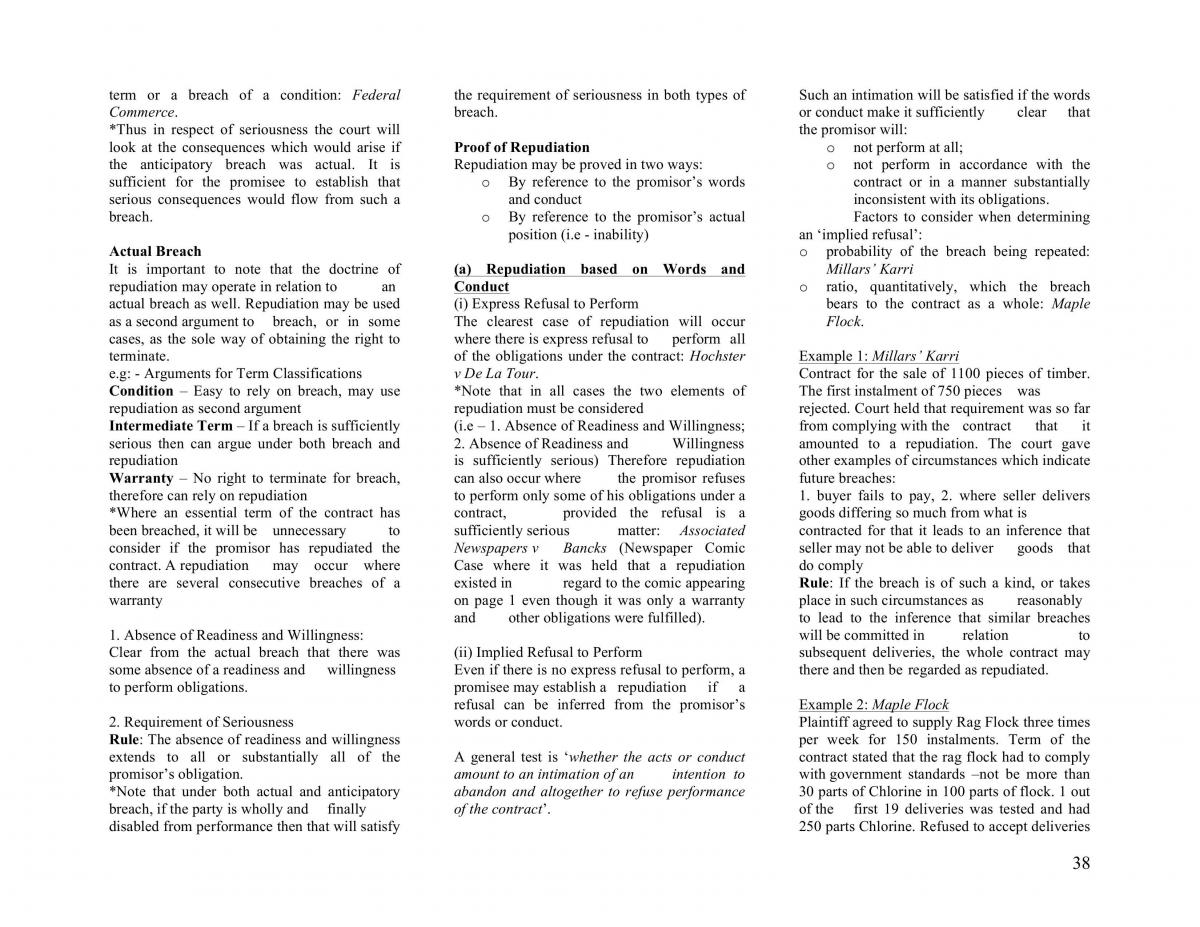 Contract Summary  - Page 38