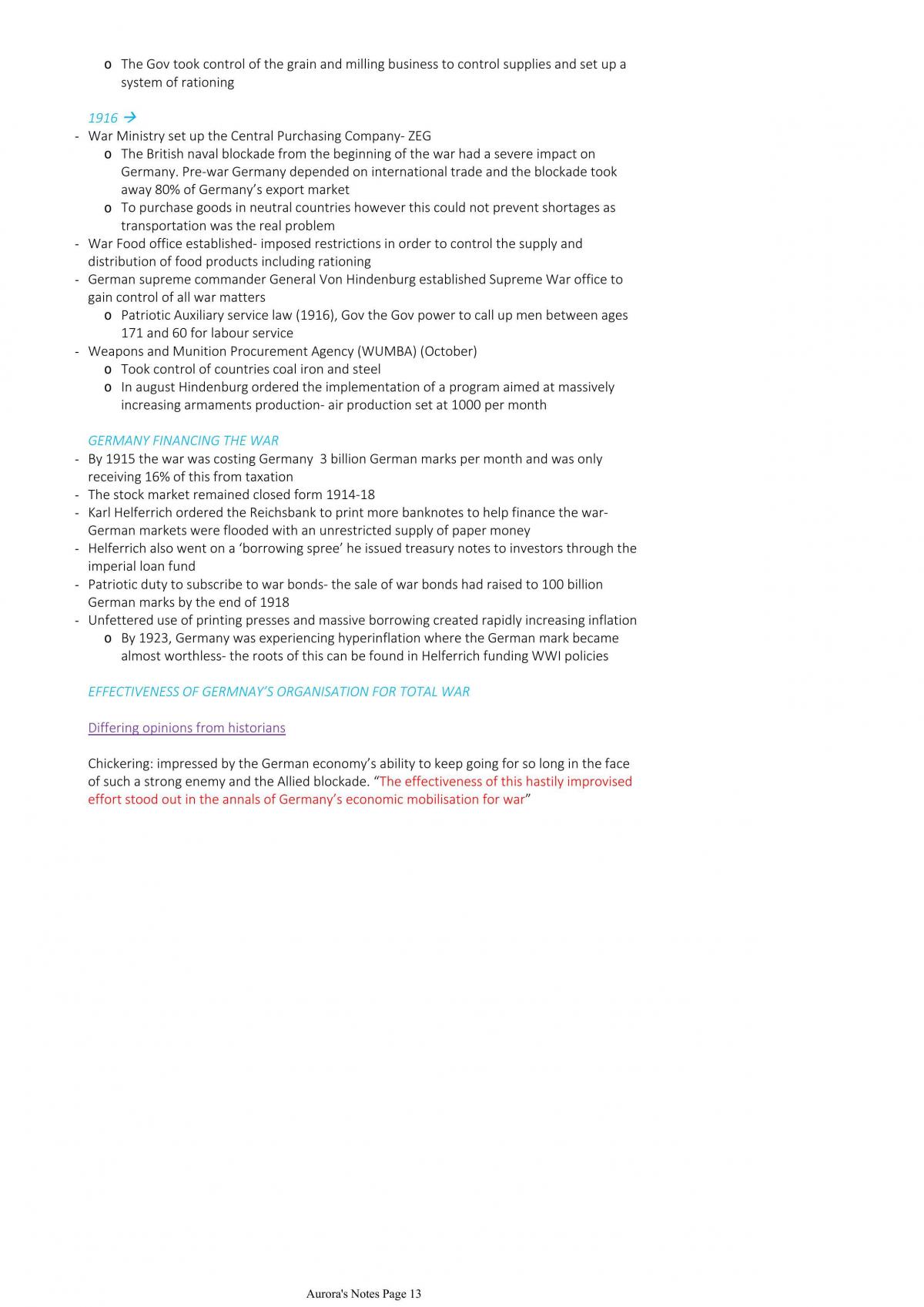 WWI Notes - Page 13
