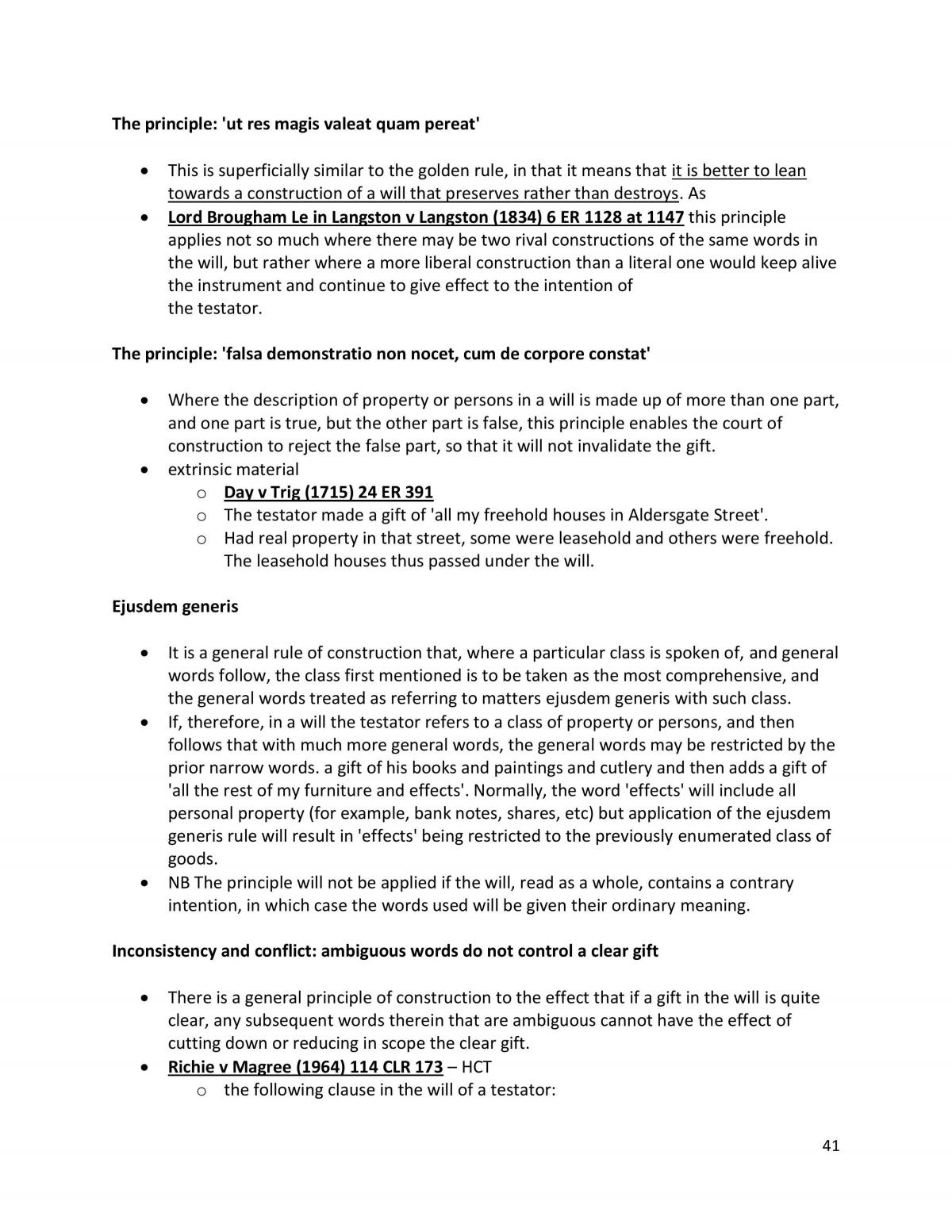 Wills & Administration of Estates Exam Notes - Page 41