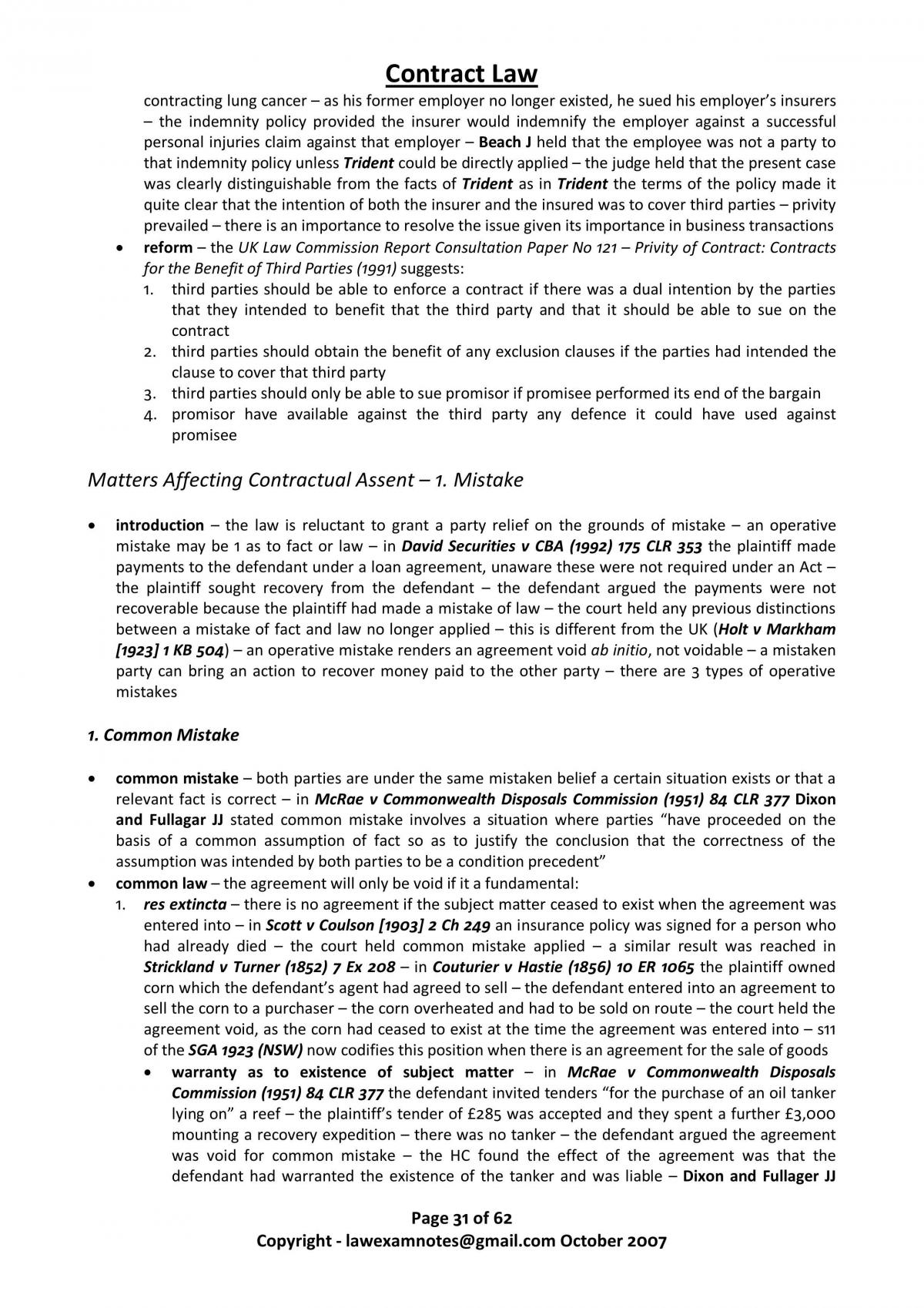 contract law exam notes - Page 31