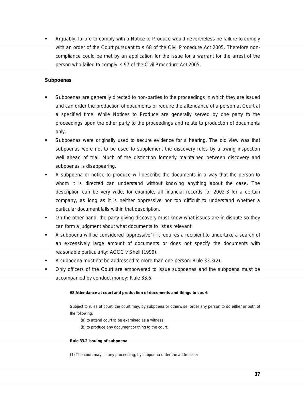 Civil procedure full set of notes - Page 37
