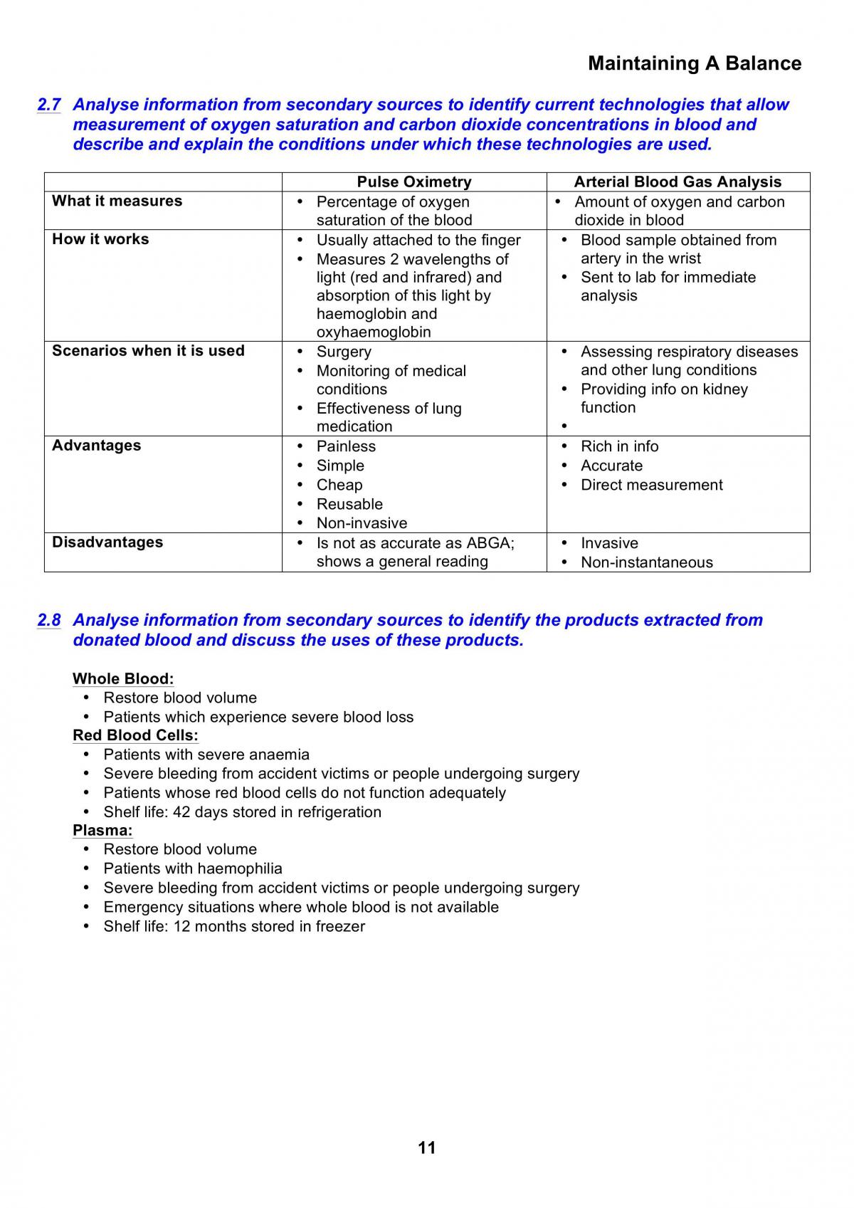 Maintaining A Balance Notes - Page 11