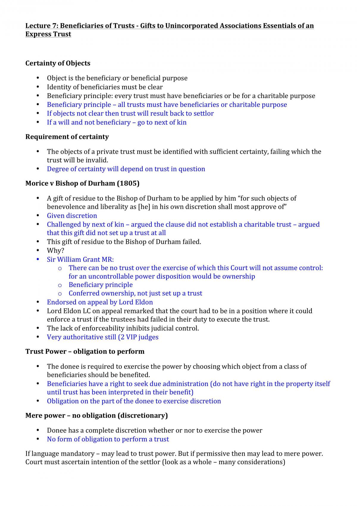 Trust A - Study Notes - Page 26