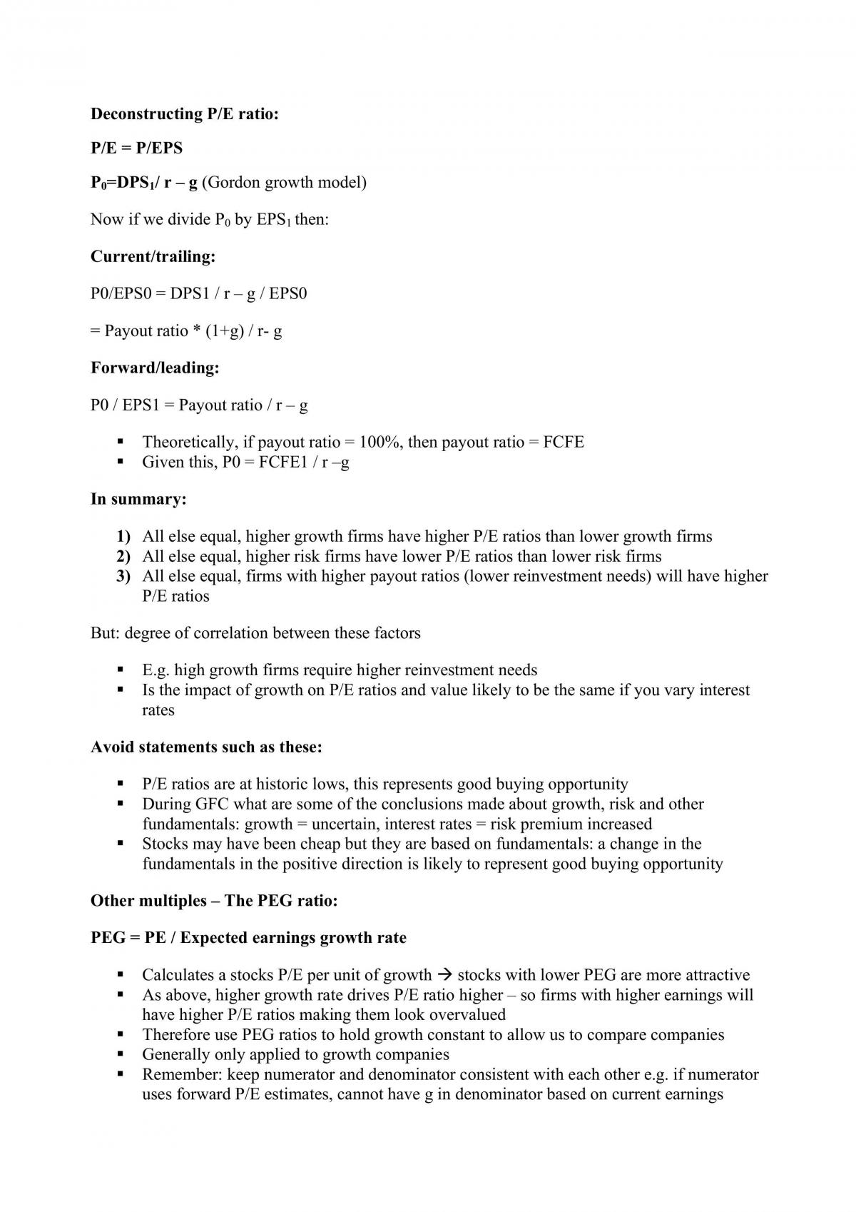 Financial Valuation study notes - Page 17