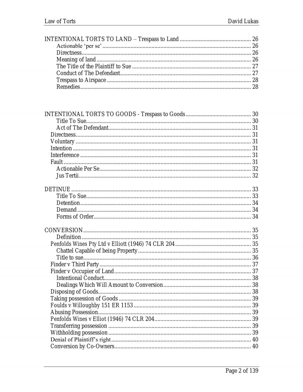 Notes for Torts Exam - Page 2