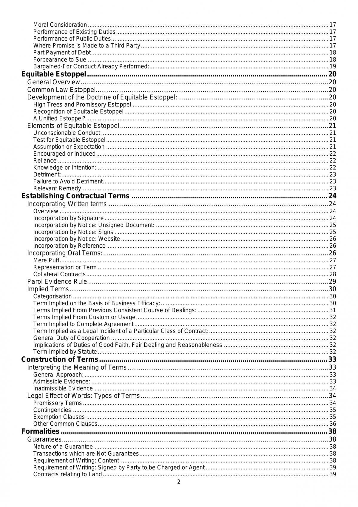 Contracts Summary - Page 2