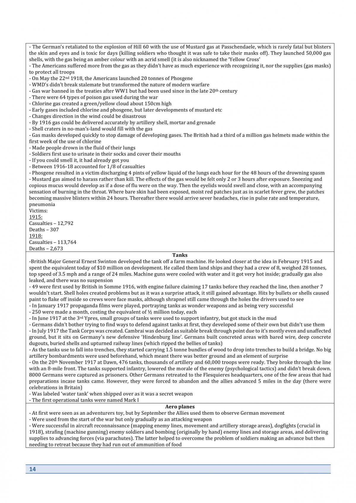 Core WW1 HSC Notes - Page 14