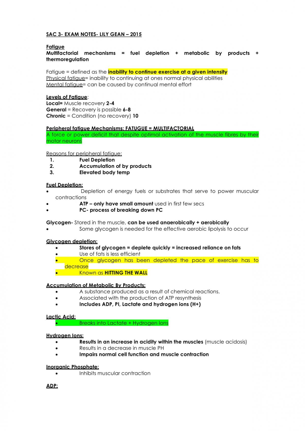 Physical Education Notes  - Page 13