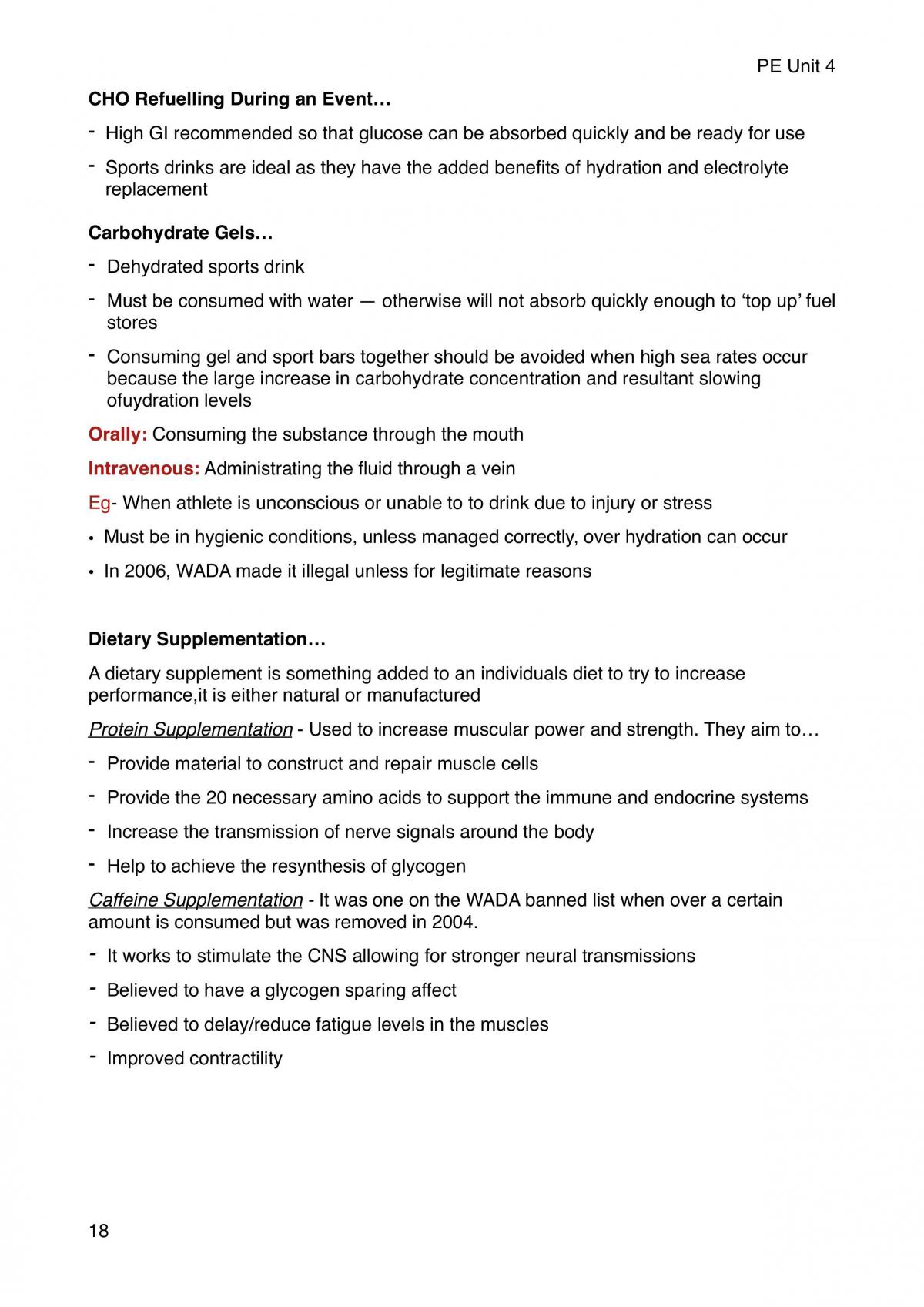 Physical Education Unit 4 Notes - Page 18