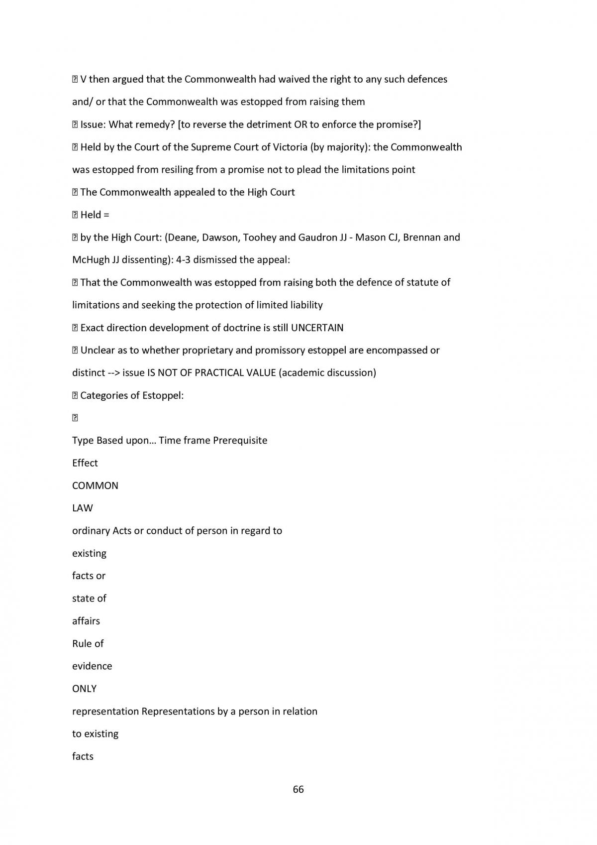 Equity and Trust -  Final Exam Notes - Page 66