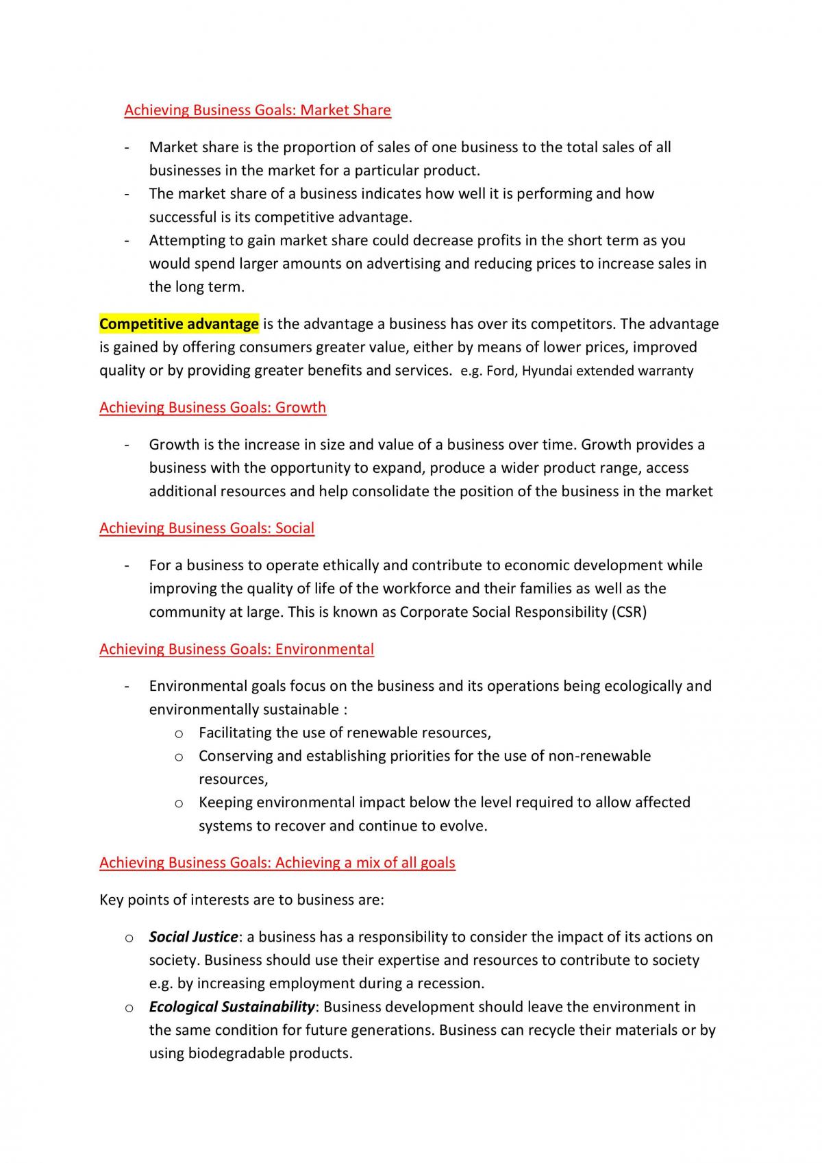 Business Studies Preliminary Notes  - Page 17