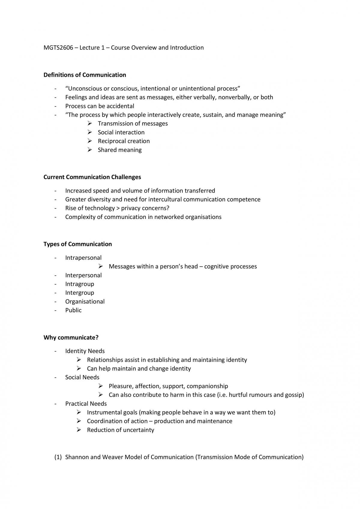 Complete Comprehensive Notes on MGTS2604 - Managerial Skills and Communication - Page 2