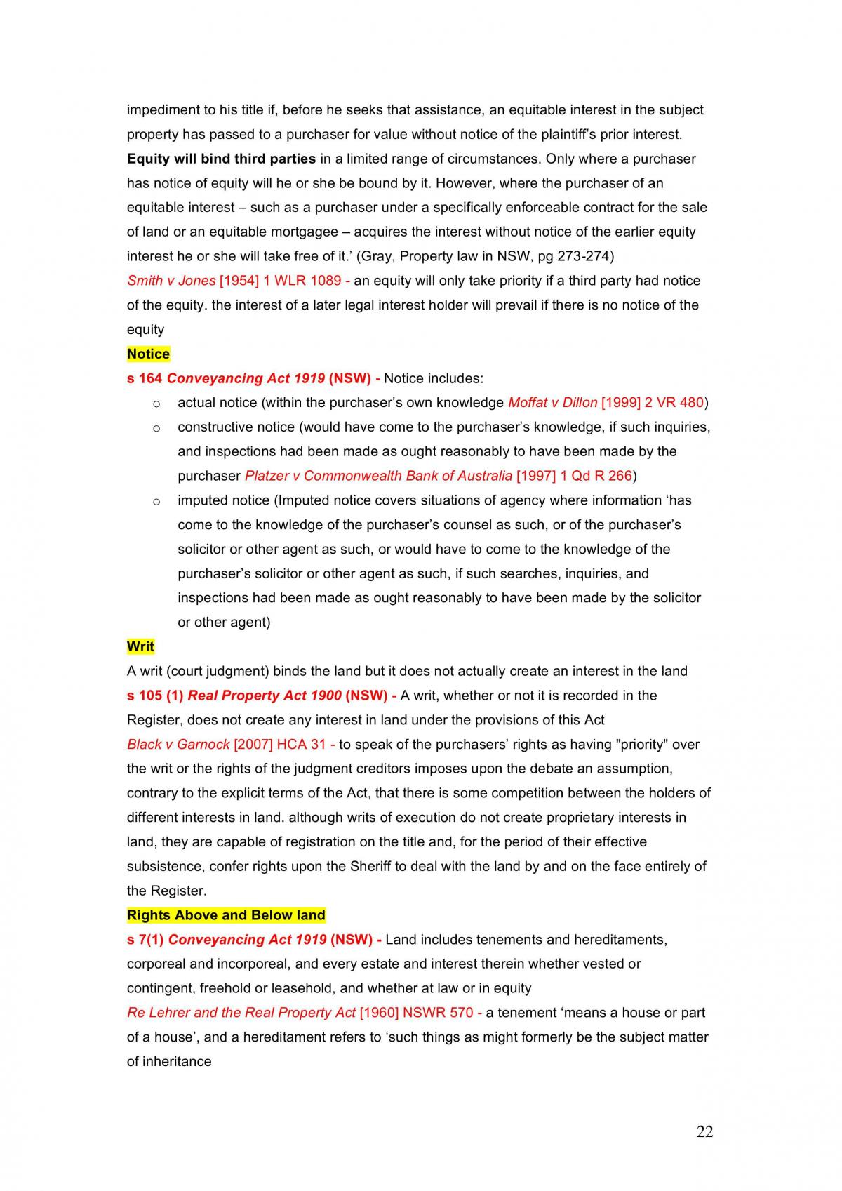 Complete Property Law Notes - Page 22