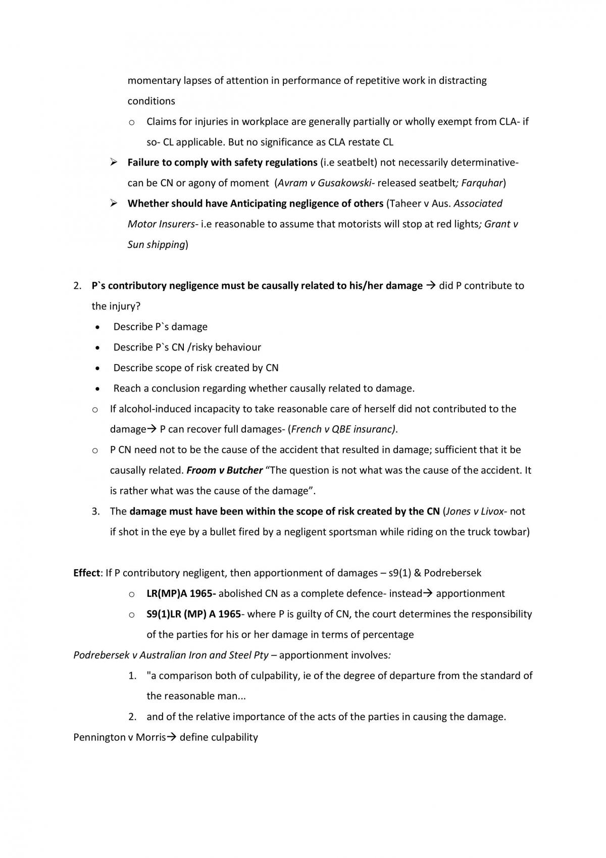 Torts exam notes - Page 17