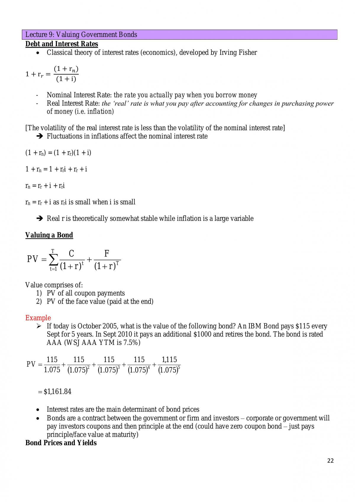 FINC2012 Final Exam Notes (Week 5-13) - Page 22