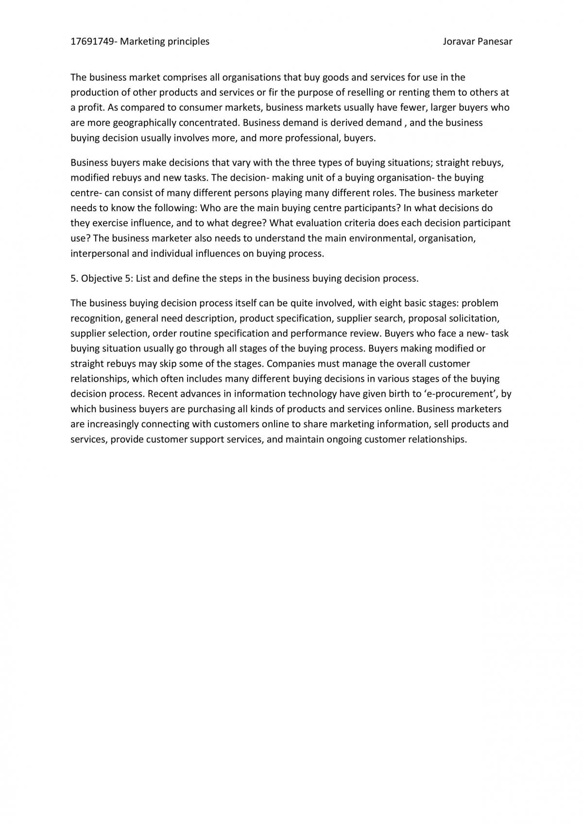 Marketing Principles Full notes - Page 11
