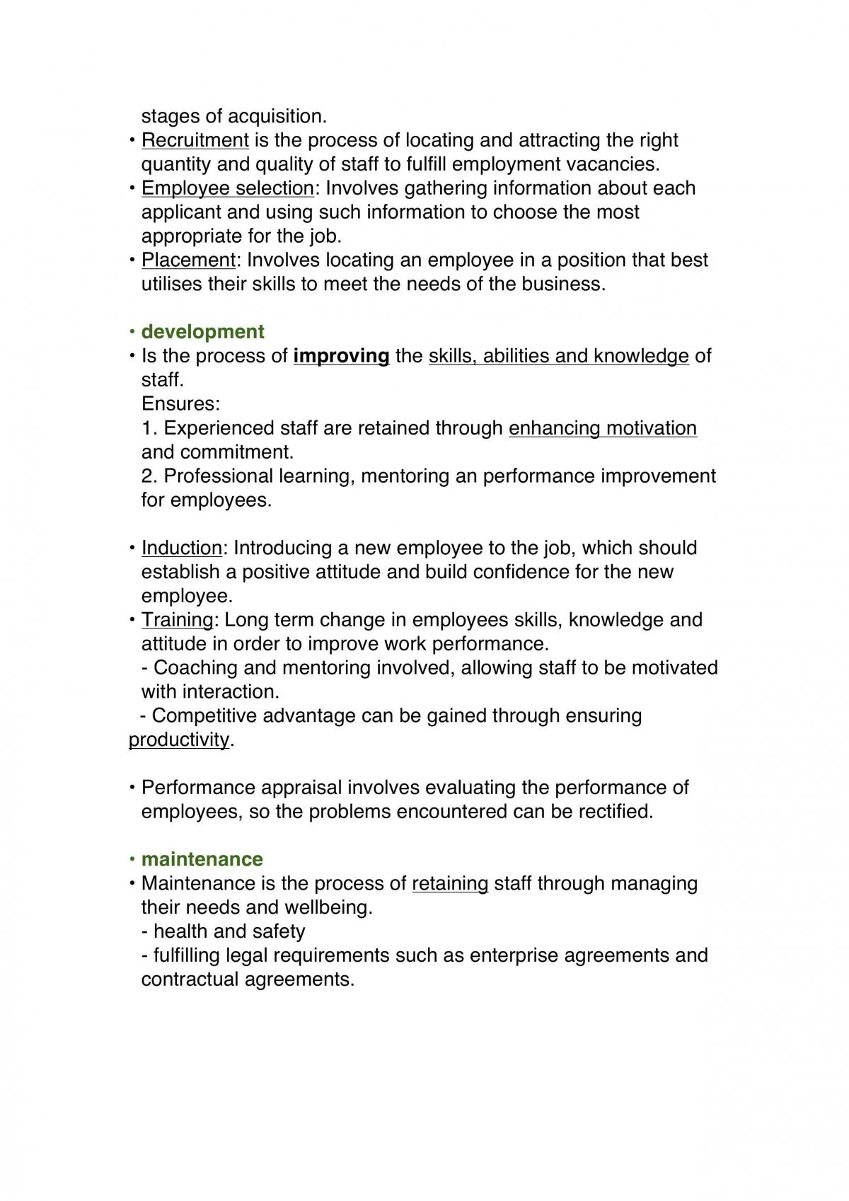 Business Studies Human Resource Notes - Page 10