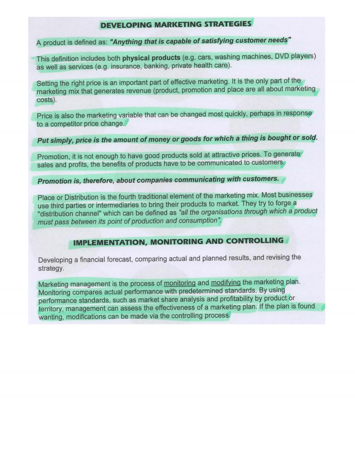 Topic 2 Business Studies Marketing Notes  - Page 26