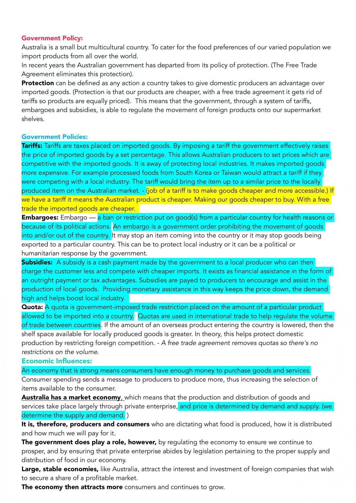 Food Availability and Selection Notes - Page 10
