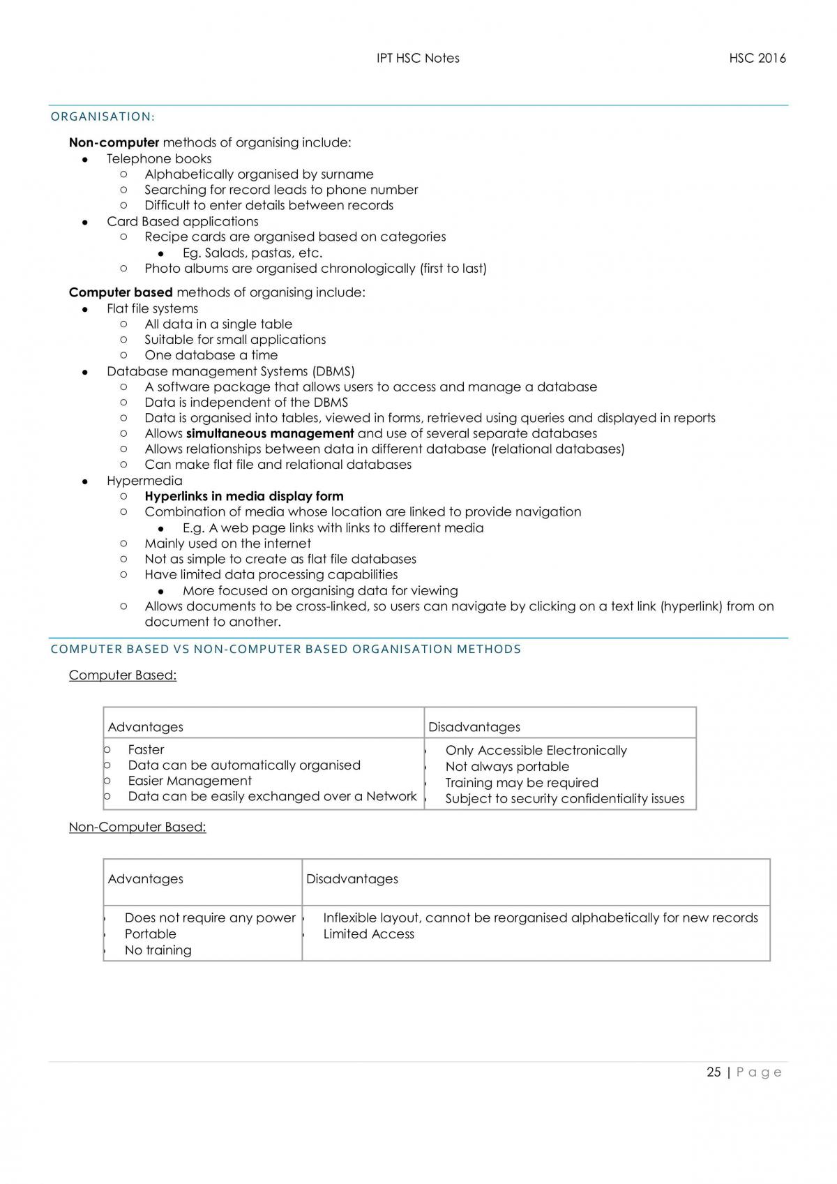Information Processing Technology HSC Notes - Page 25