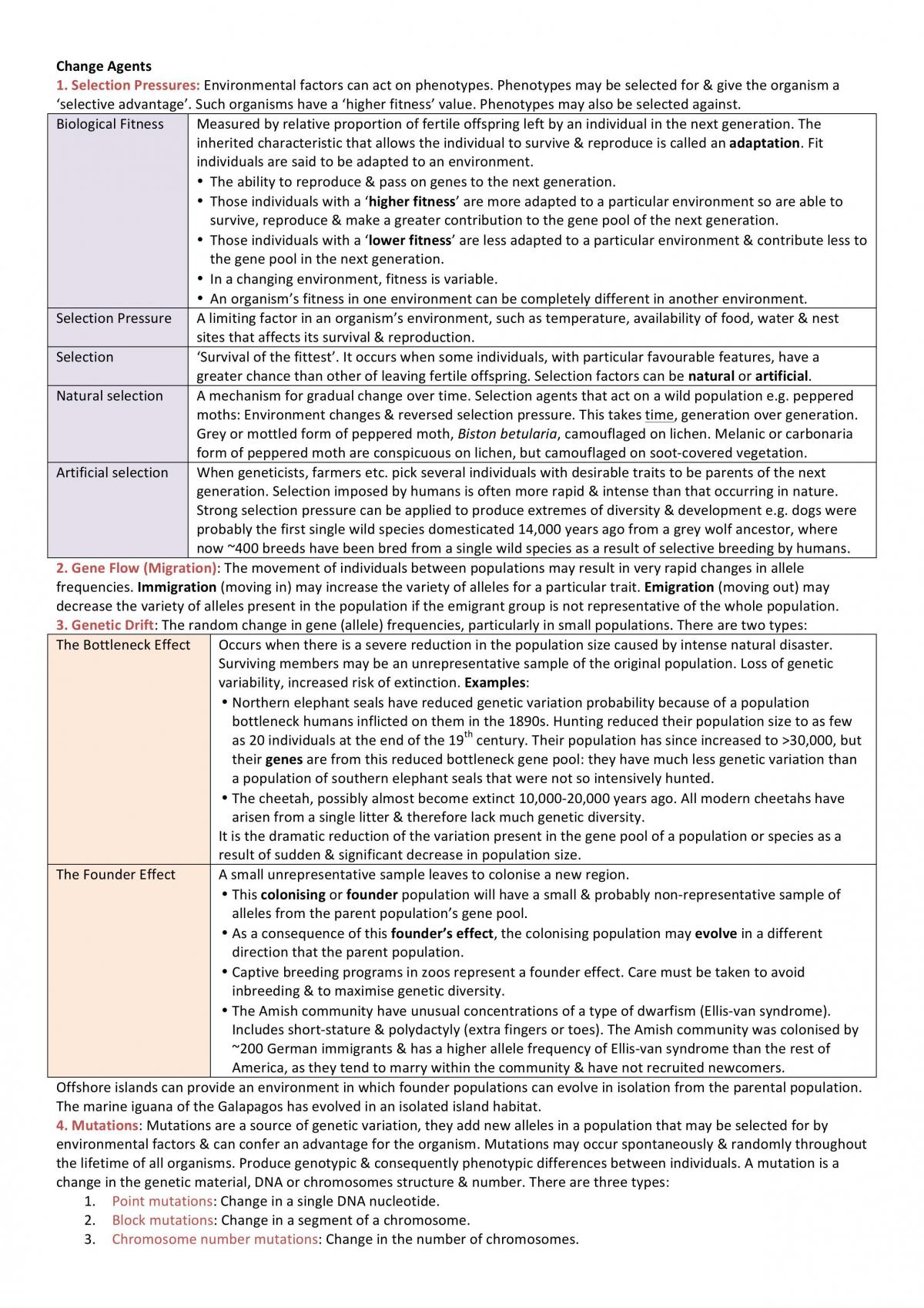 Unit 4 VCE Biology Notes - Page 12