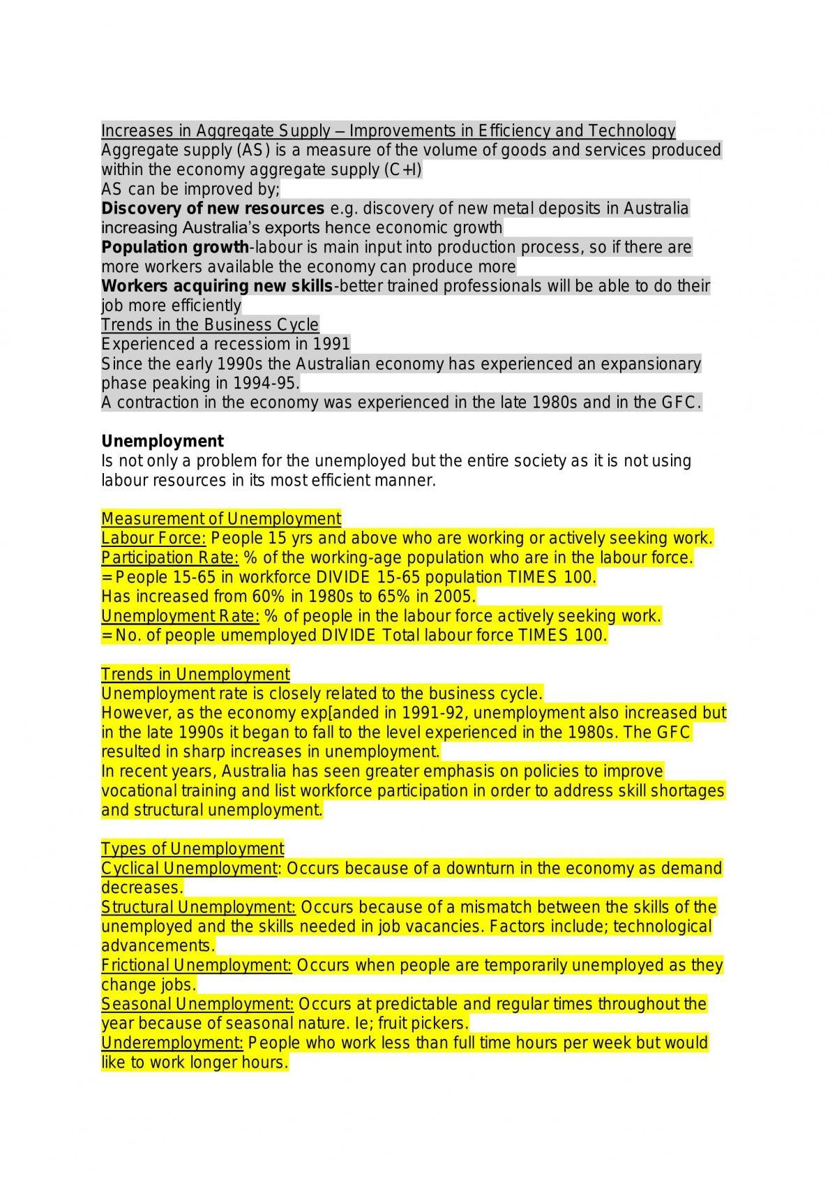 Yr 12 Full Year Economic Study Notes - Page 13