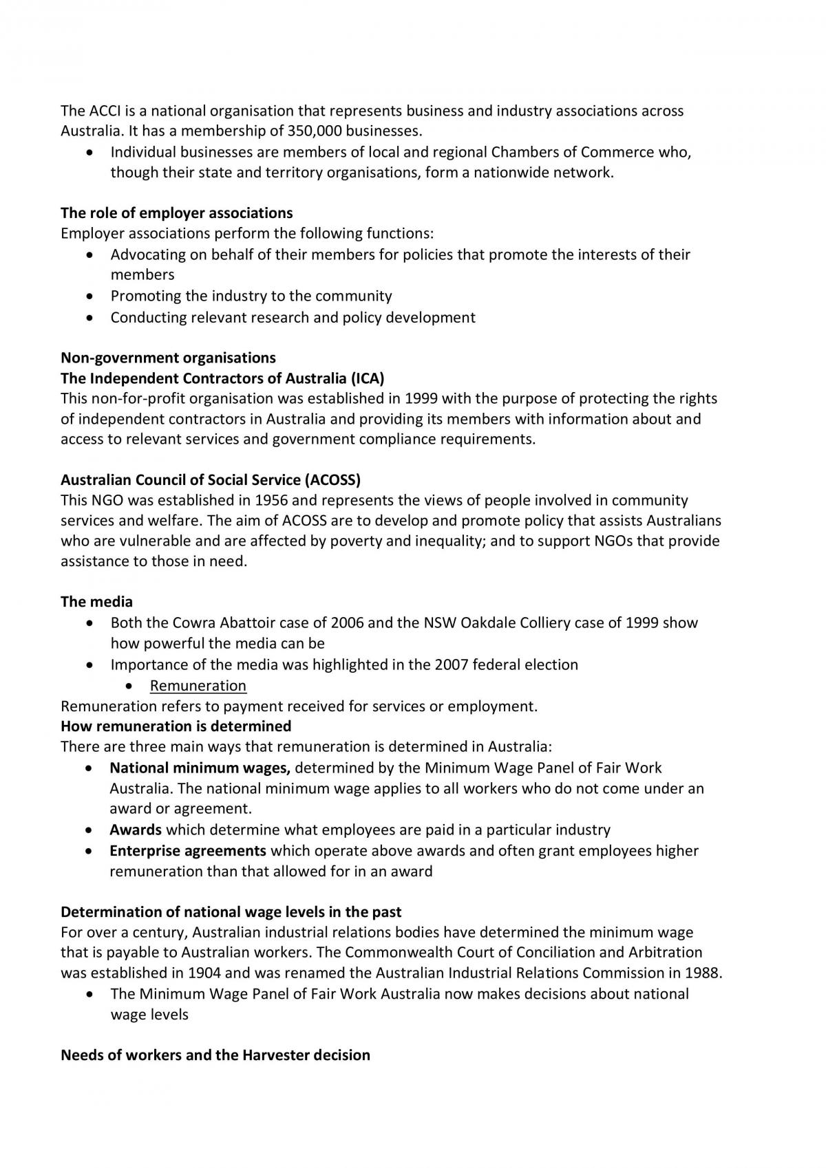 Workplace Law Study Notes - Page 18