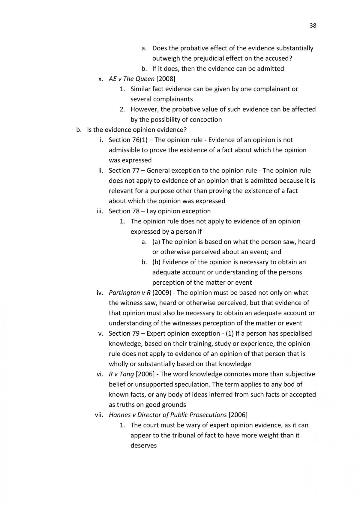 LS212 Evidence and Proof Study notes - Page 38