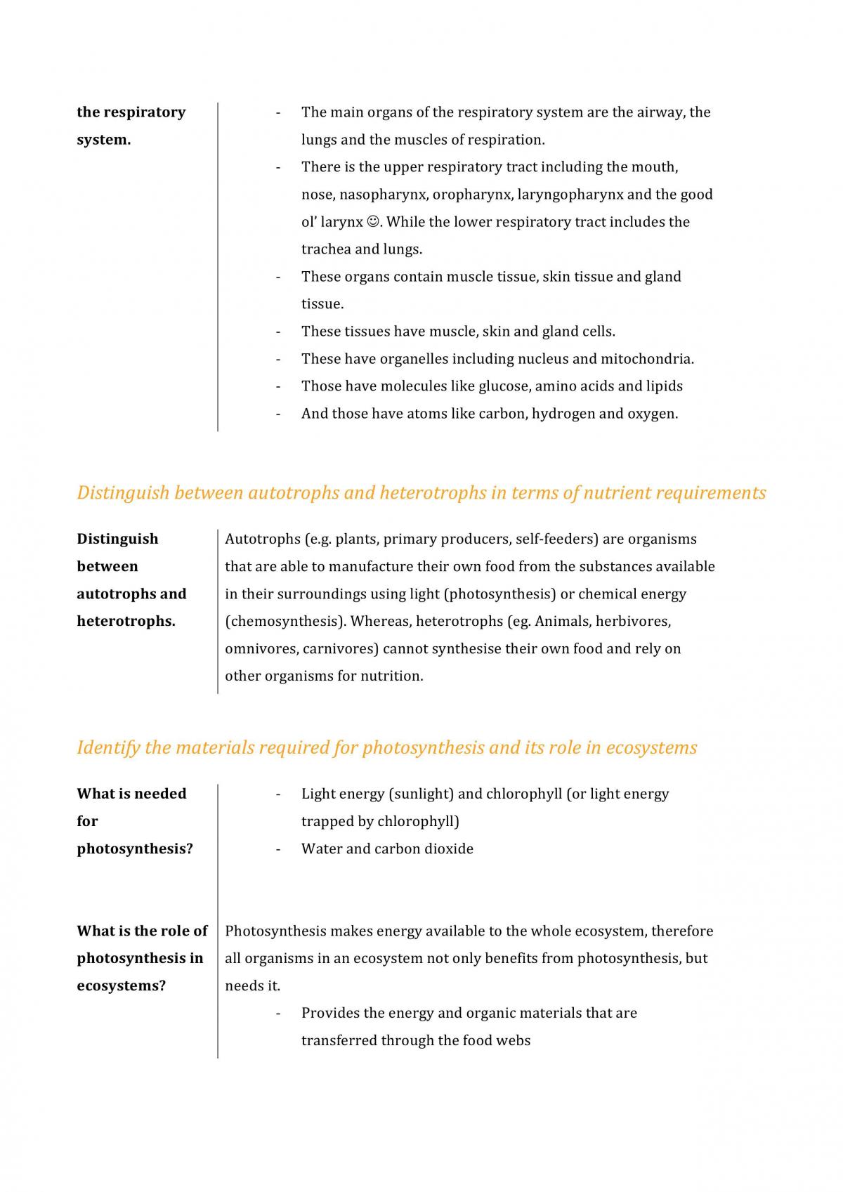 Preliminary Biology Notes  - Page 26