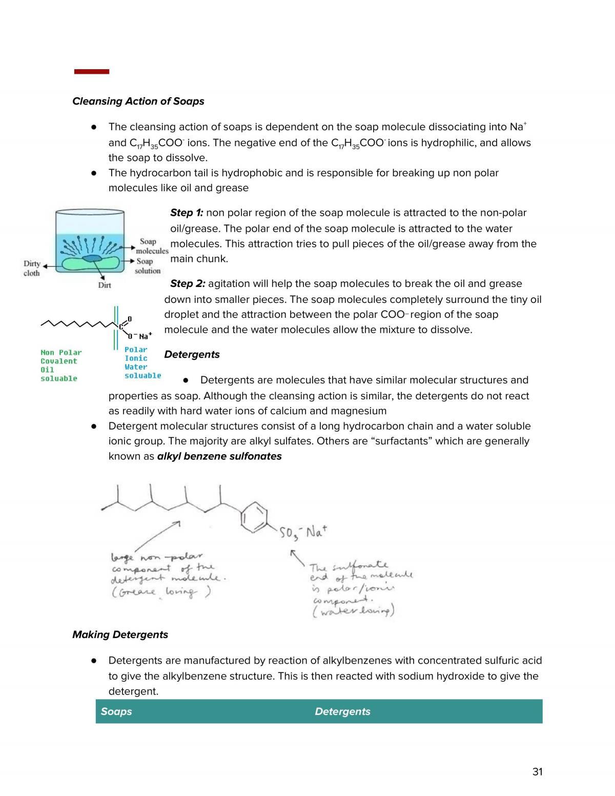 Chemistry Semester 2 Notes - Page 31