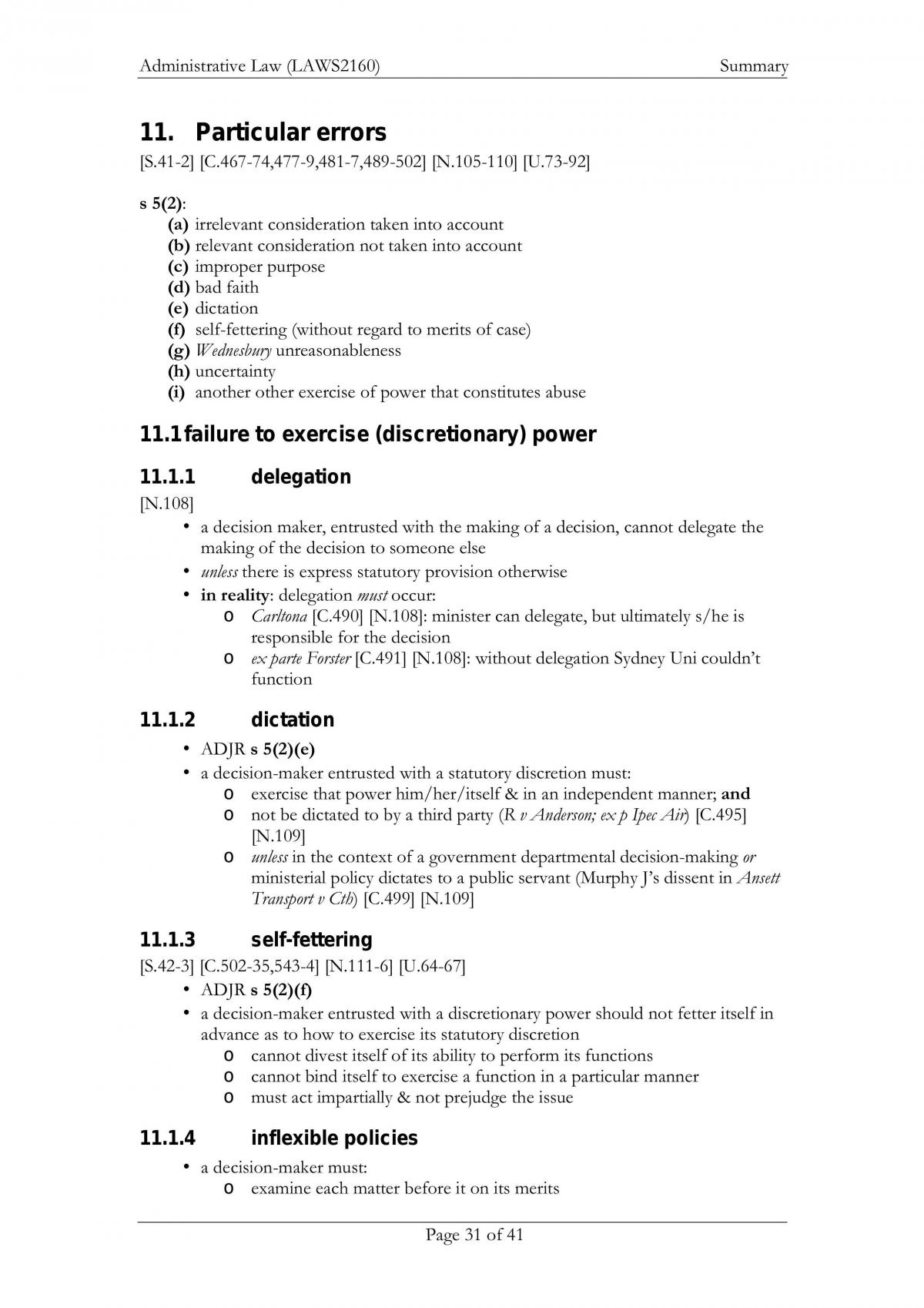 Administration Law Notes - Page 31