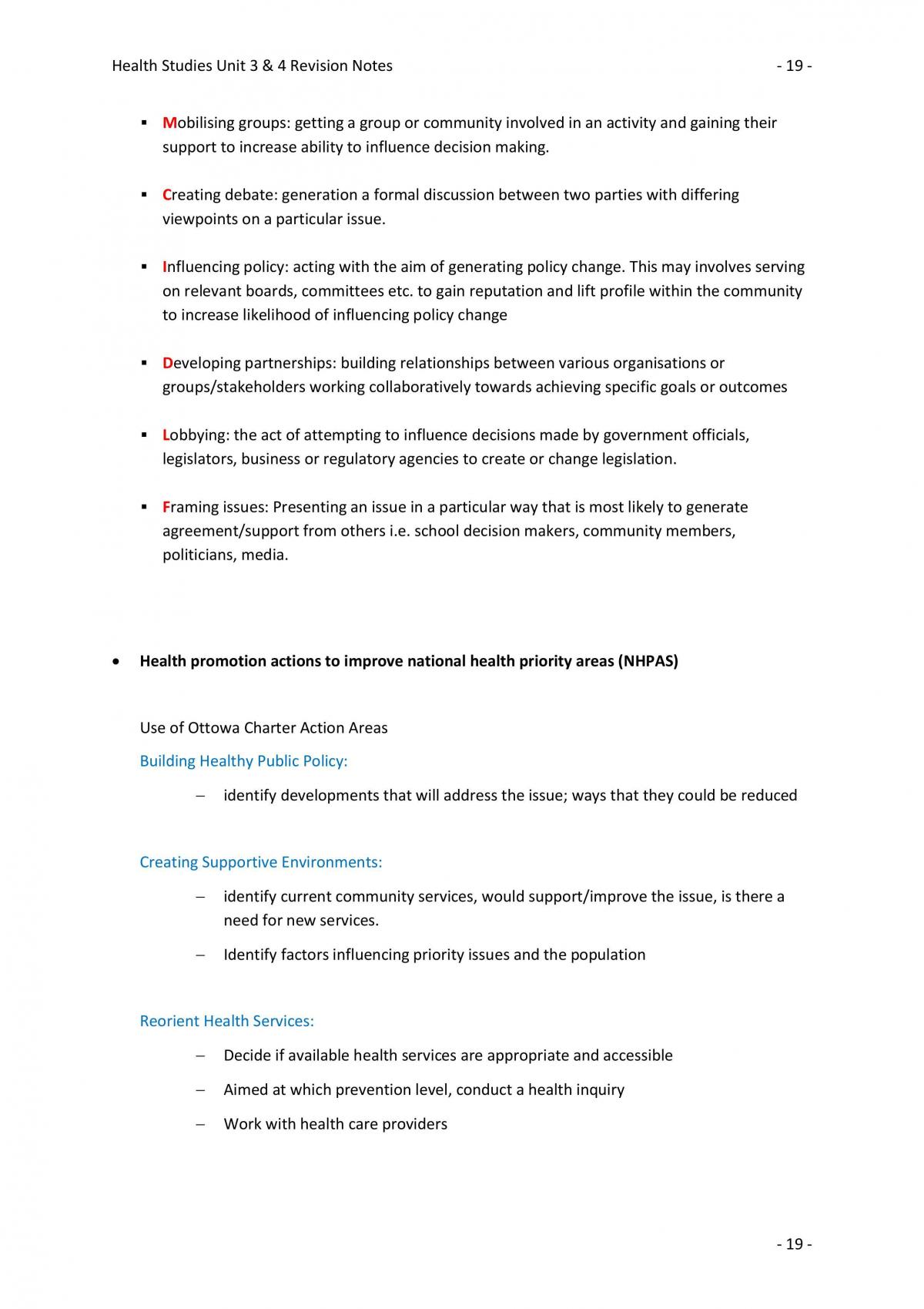 Health Studies Notes - Page 19