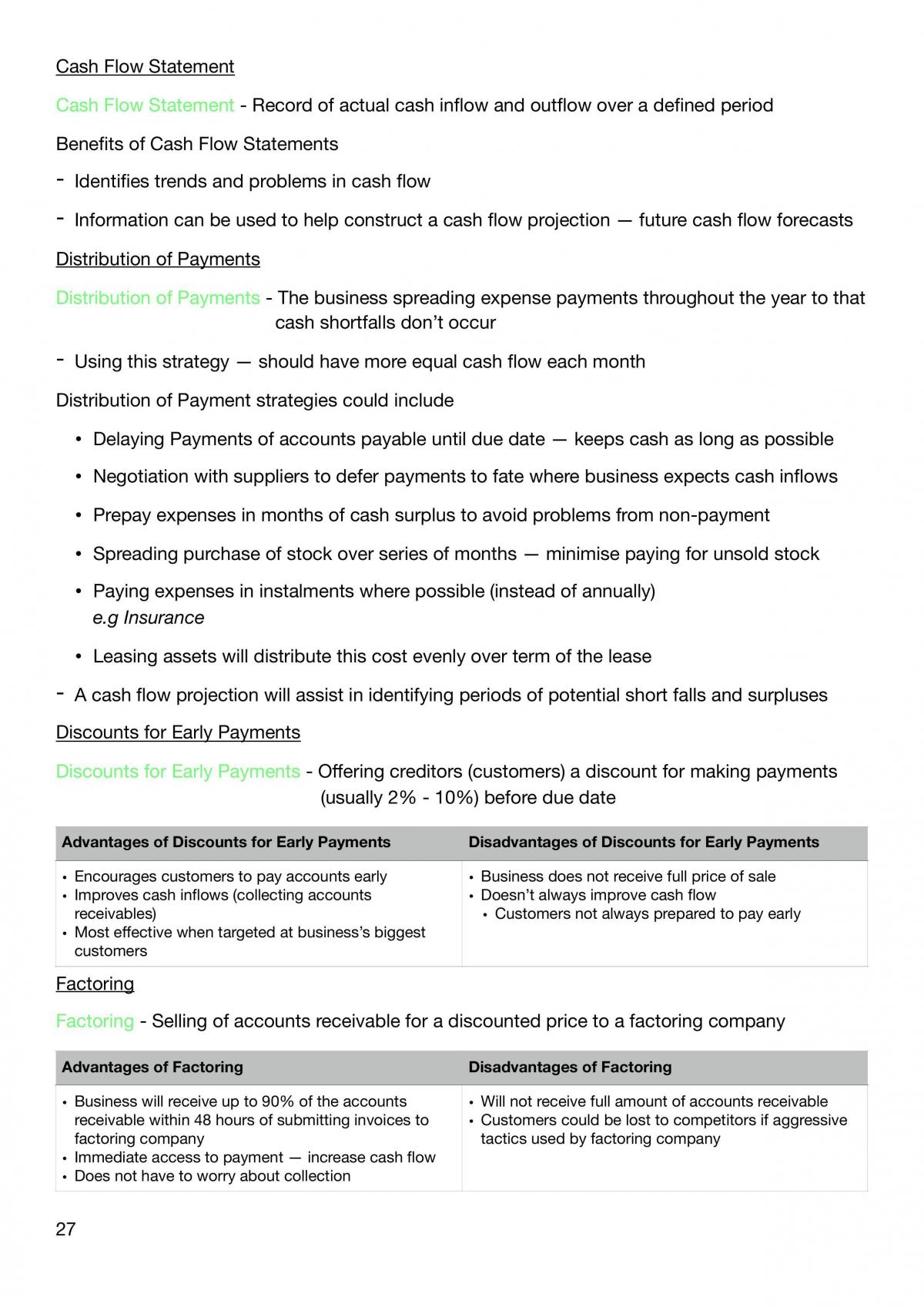 Business Studies Finance Notes - Page 27