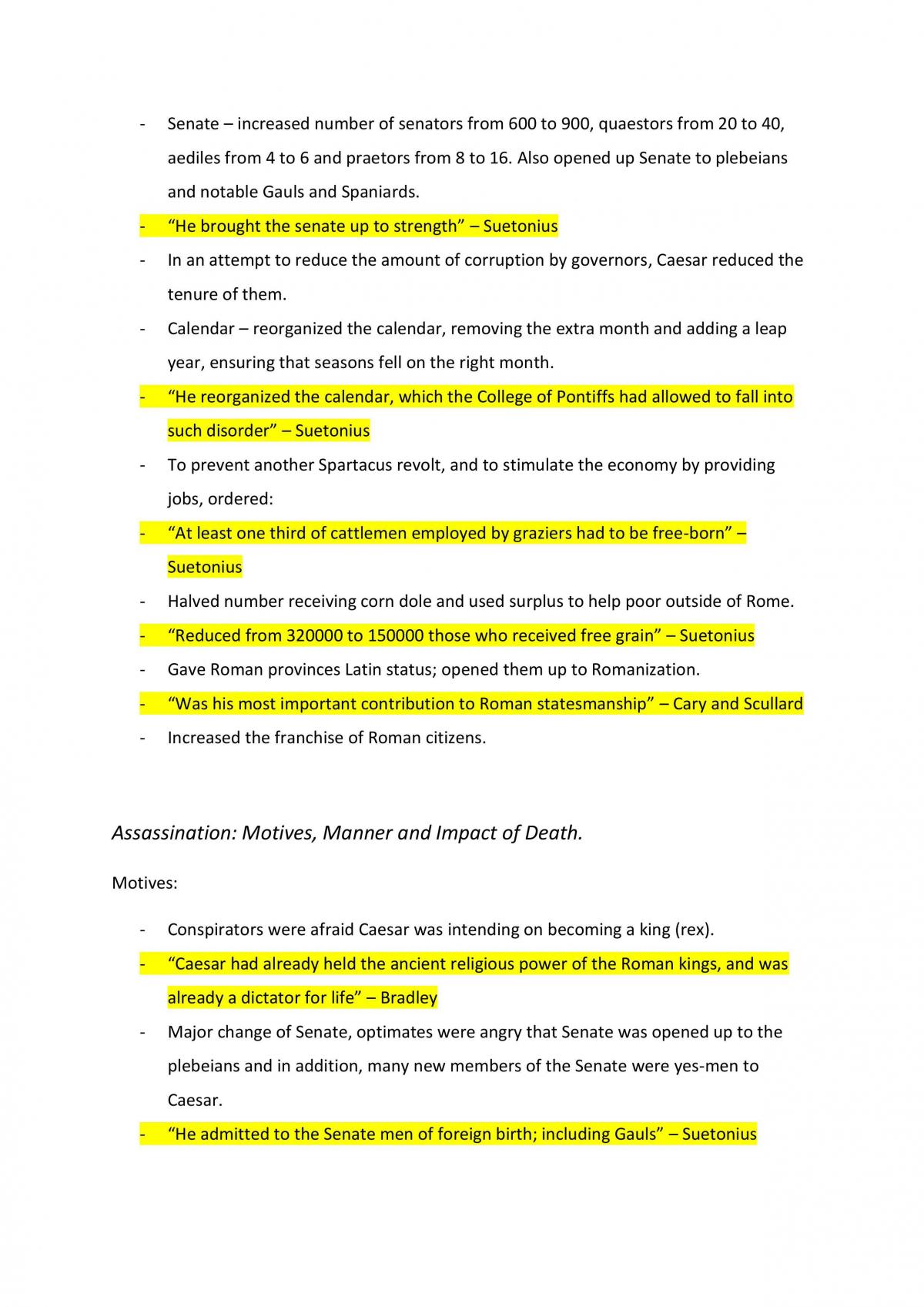Ancient History Julius Caesar Notes - Page 15